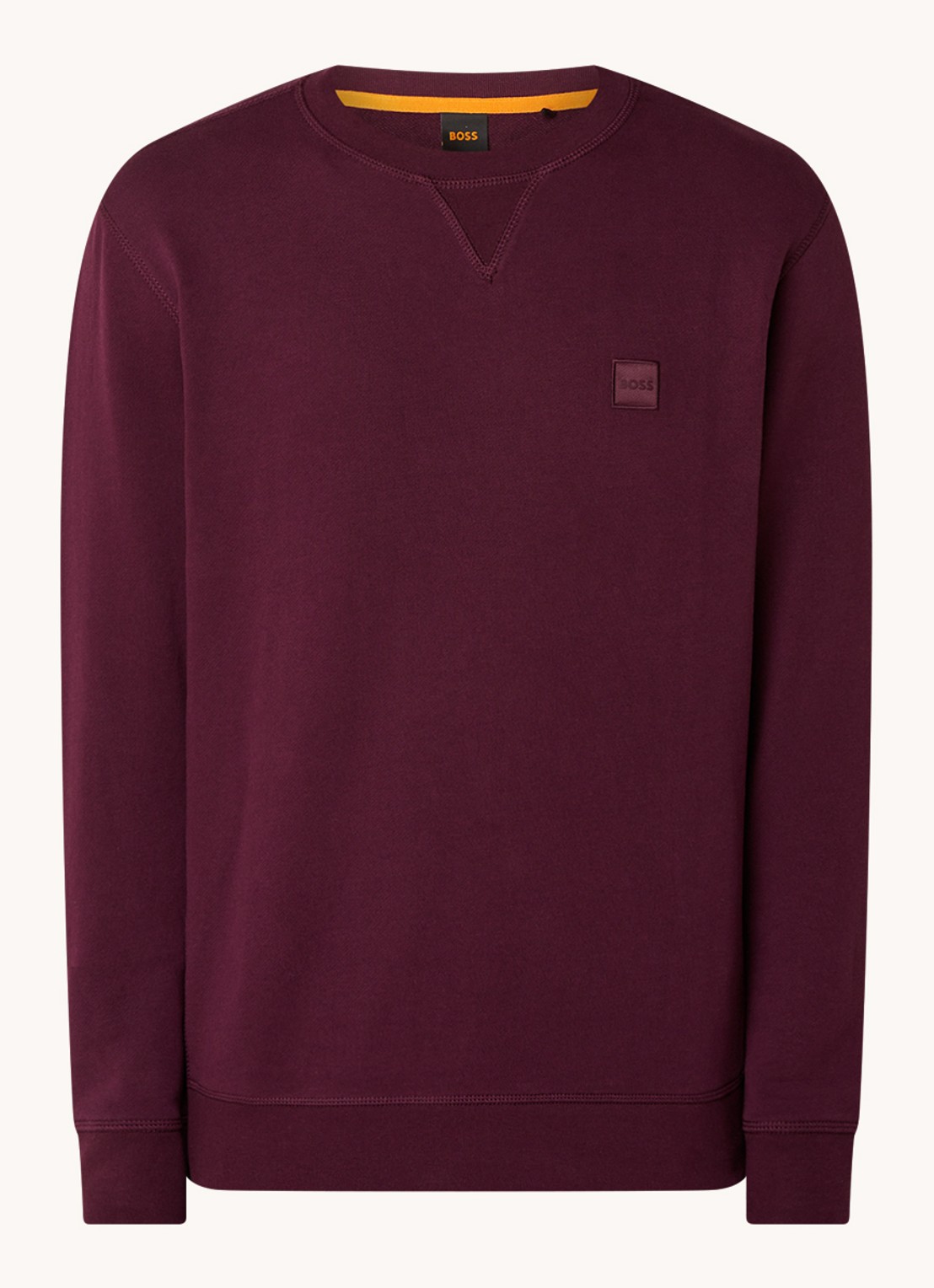 BOSS Westart sweater met logo - voorkant medium purple-510 / paars