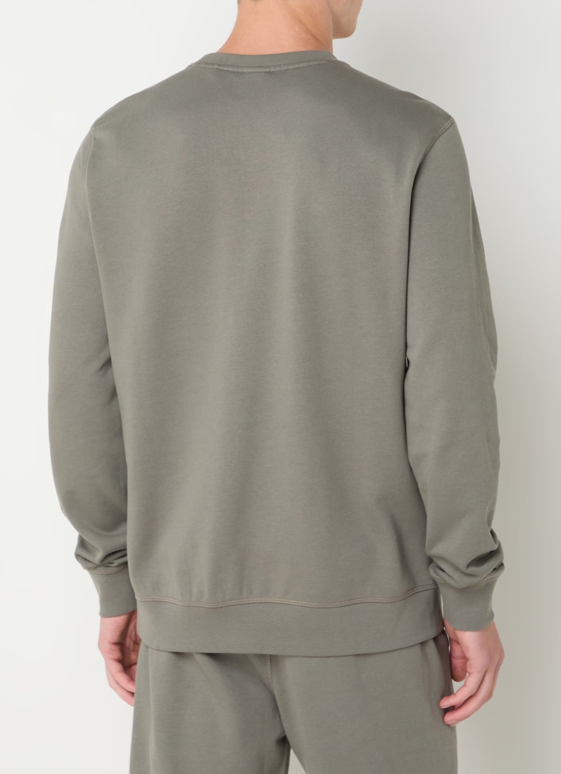 BOSS Westart sweater met logo - achterkant 2 open grey-076 / grijs