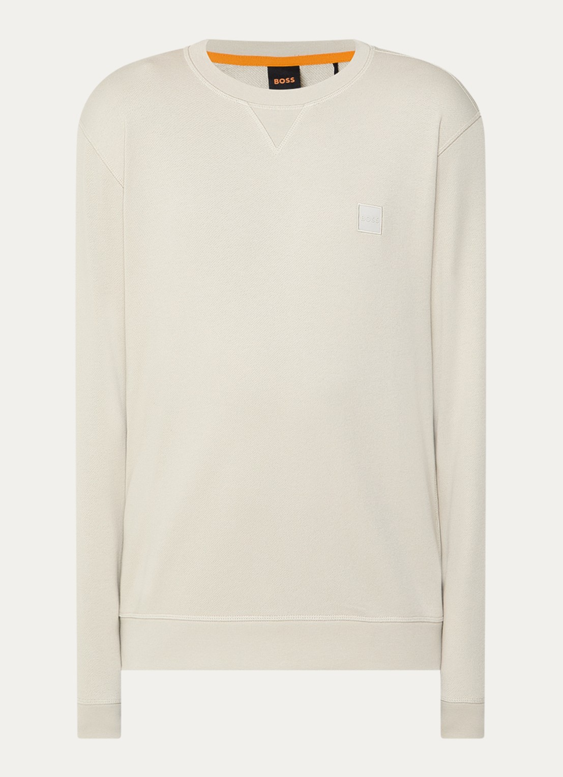 BOSS Westart sweater met logo - voorkant 3 light beige-271 / beige