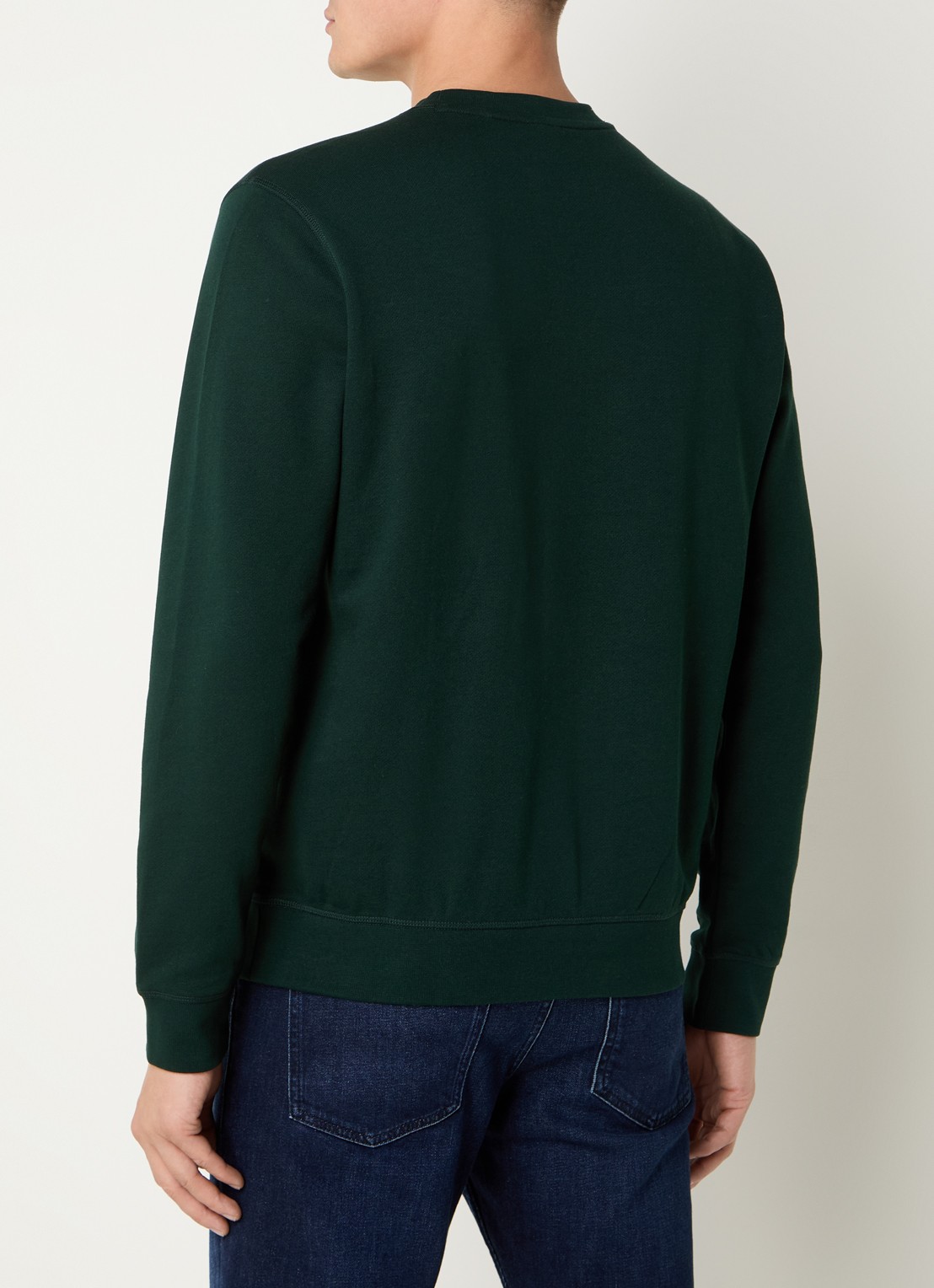 BOSS Westart sweater met logo - achterkant donkergroen