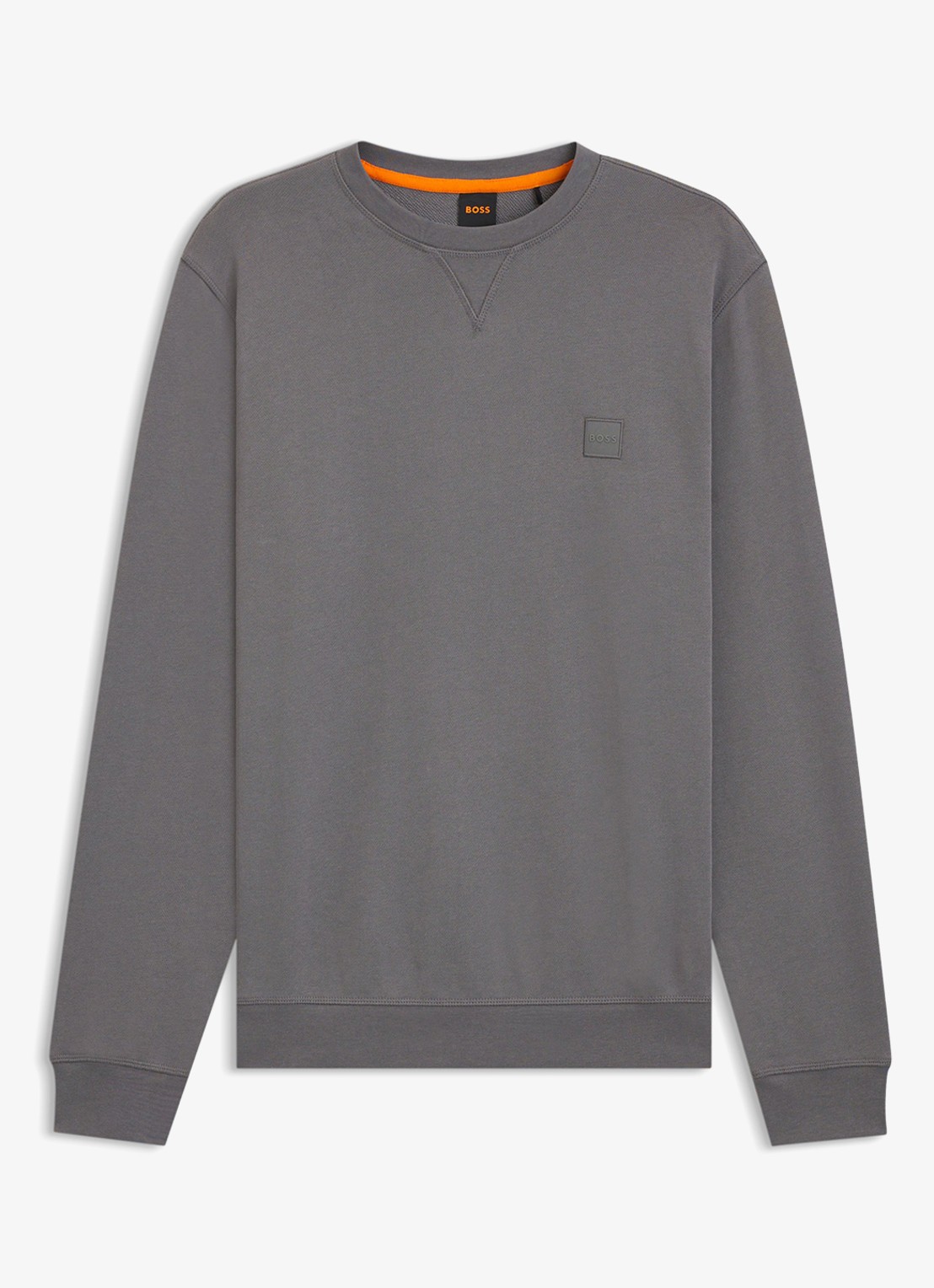 BOSS Westart sweater met logo - voorkant open grey-062 / grijs