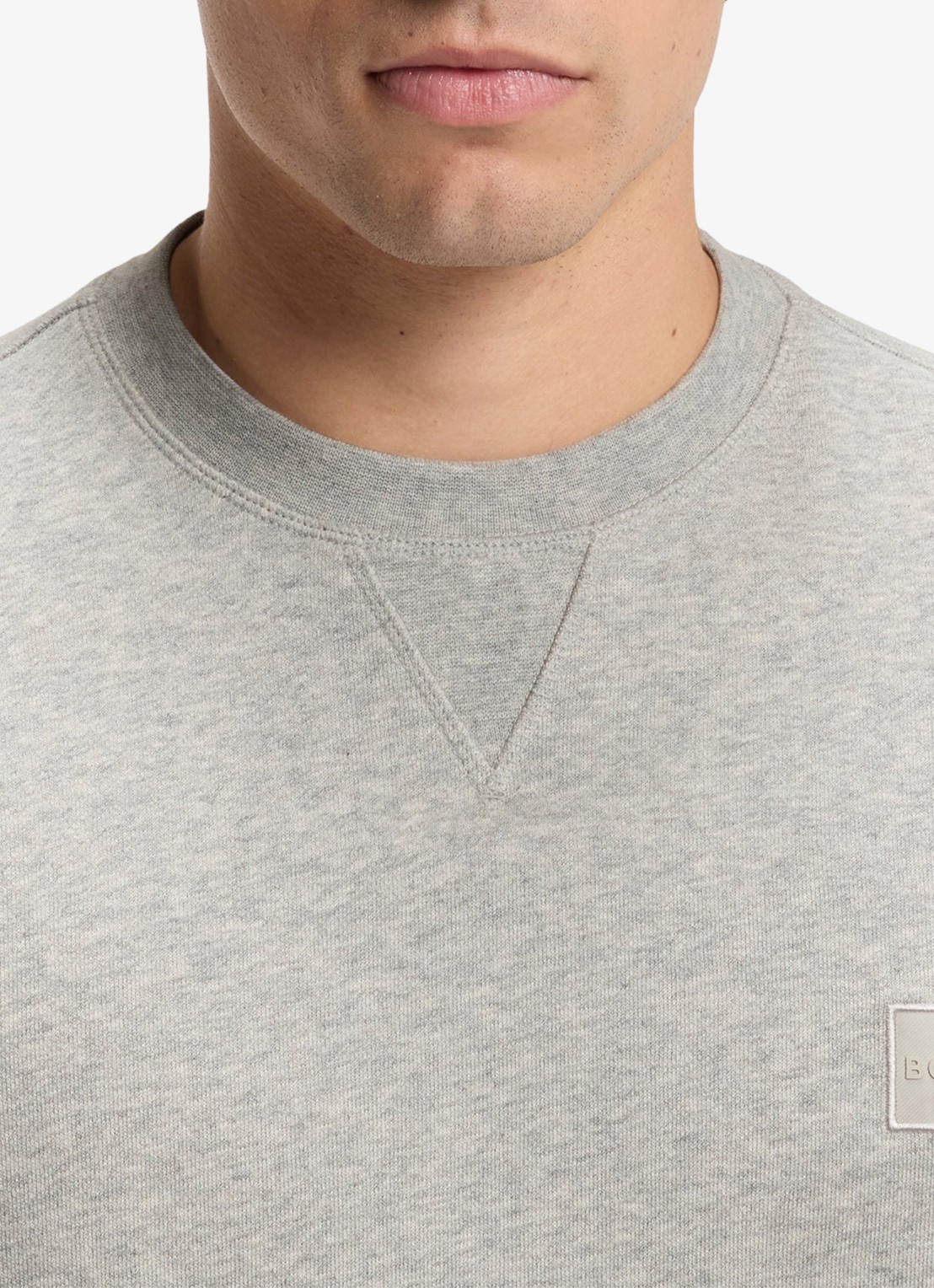 BOSS Westart sweater met logo - detail 5 open grey-086 / grijs