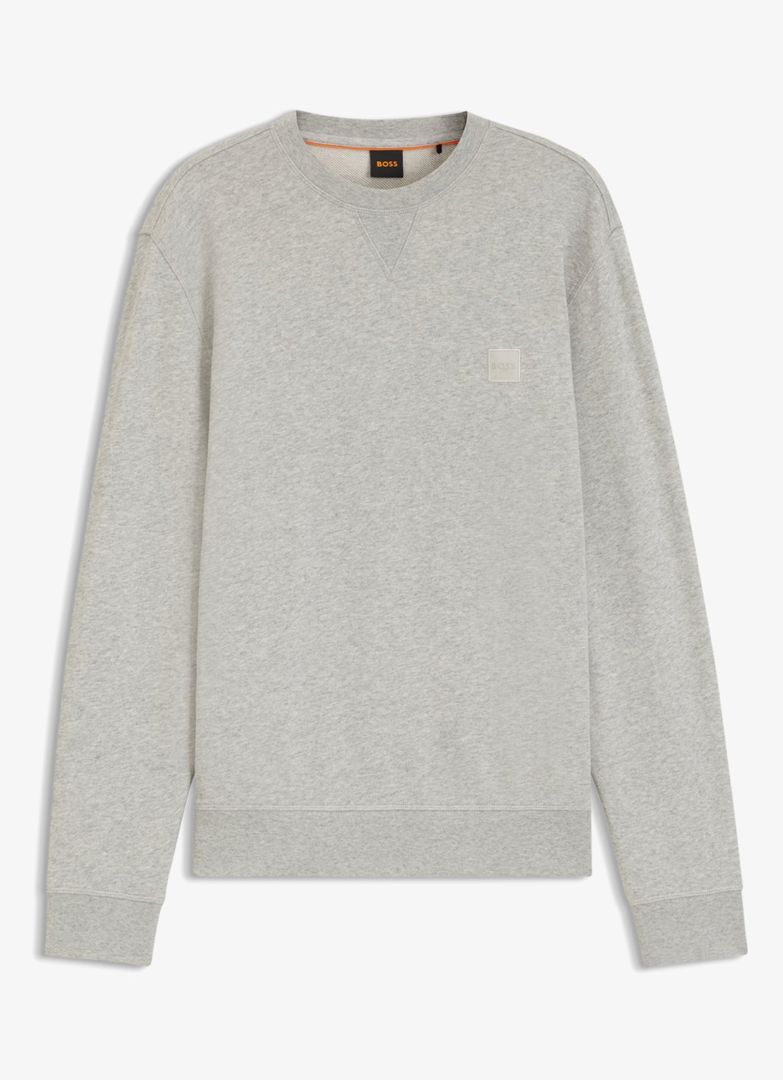 BOSS Westart sweater met logo - voorkant open grey-086 / grijs