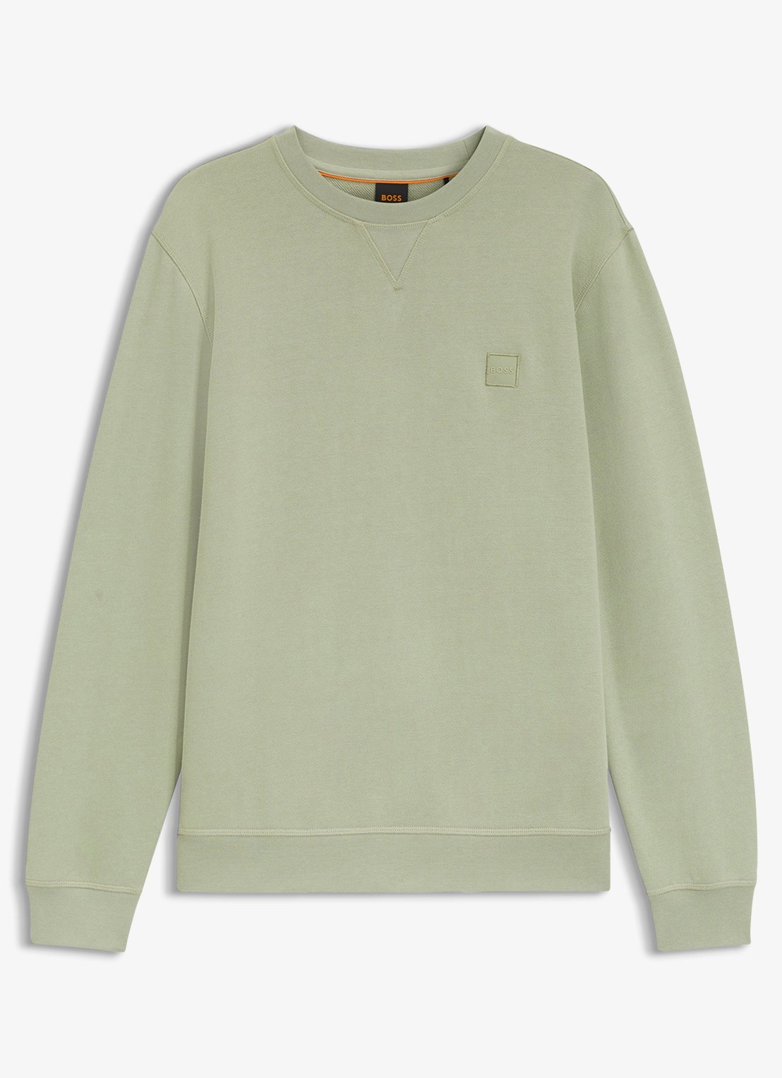 BOSS Westart sweater met logo - voorkant open green-370 / groen