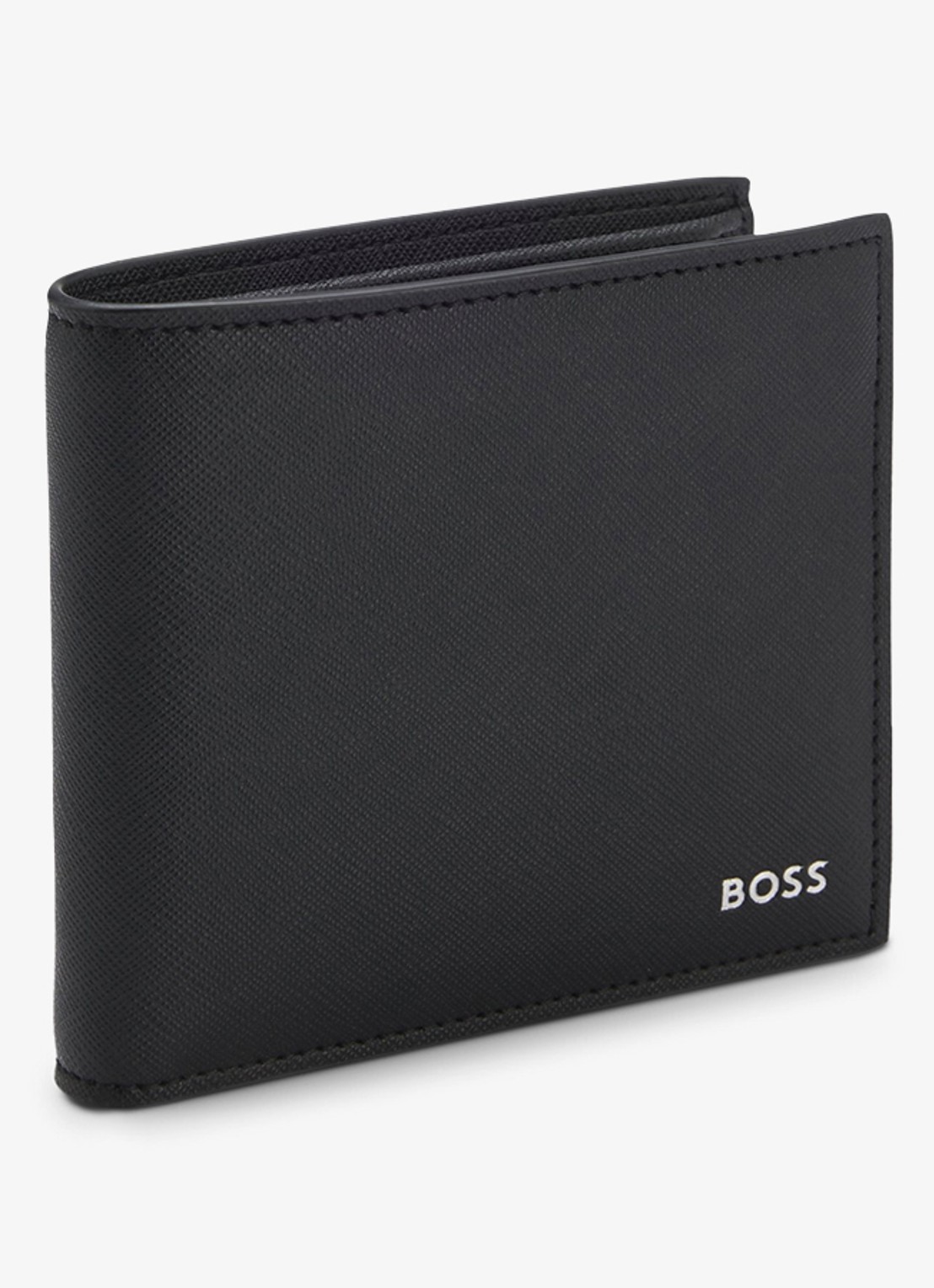 BOSS Zair portemonnee van leer met logo - detail 4 zwart