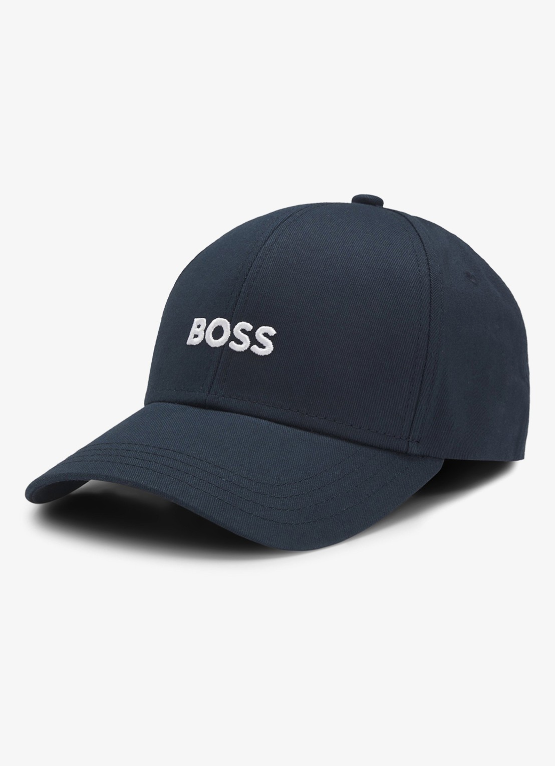 BOSS Zed pet met logoborduring - detail donkerblauw