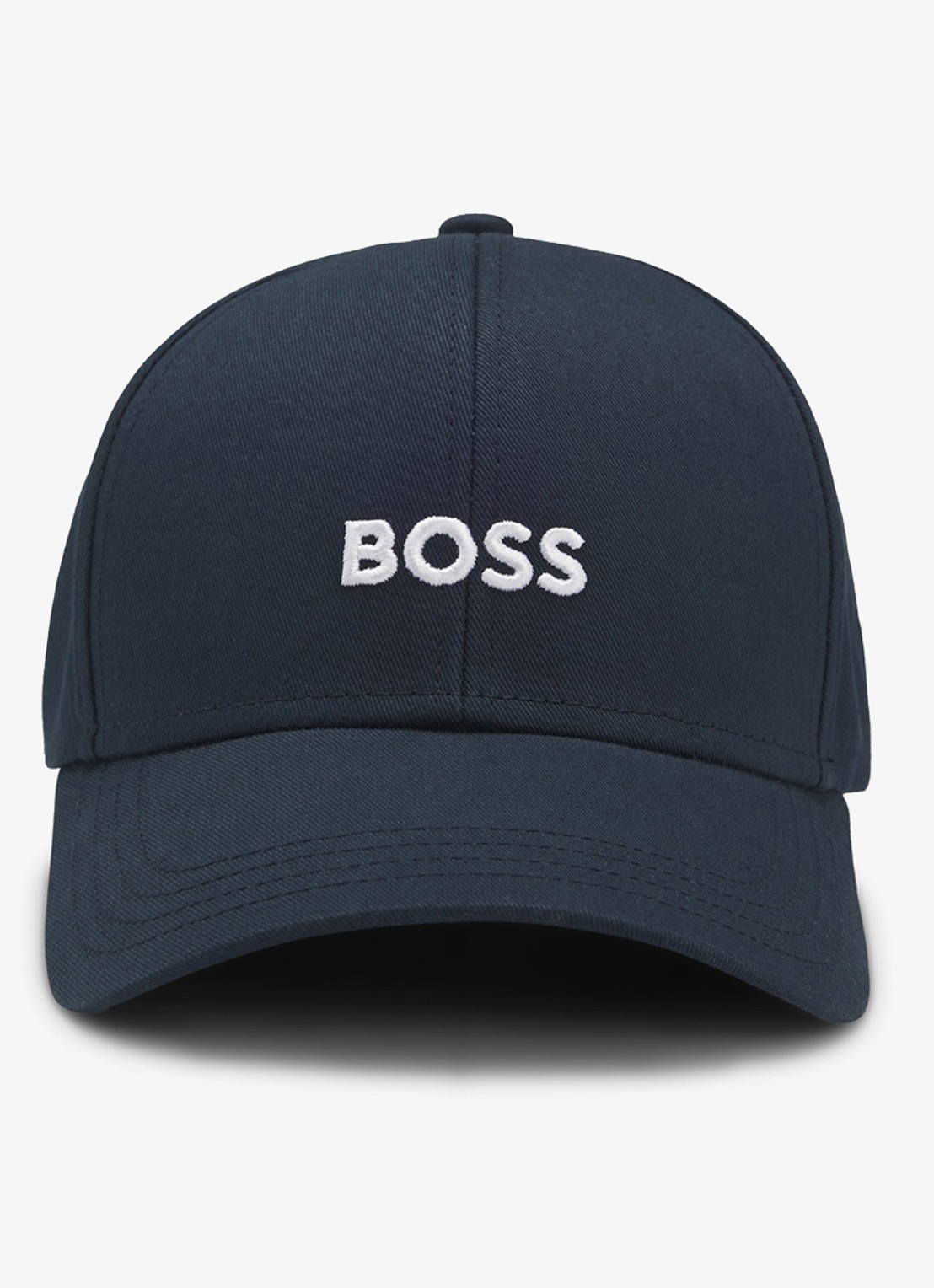 BOSS Zed pet met logoborduring - voorkant 3 donkerblauw