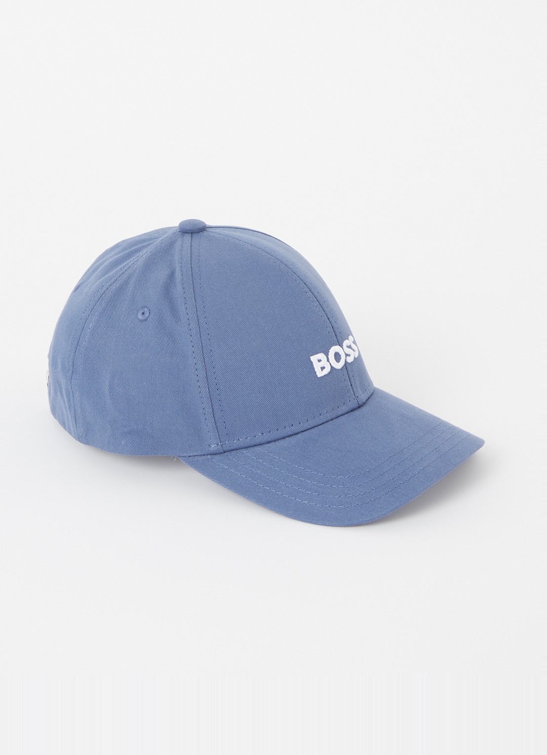 BOSS Zed pet met logoborduring - voorkant blauw