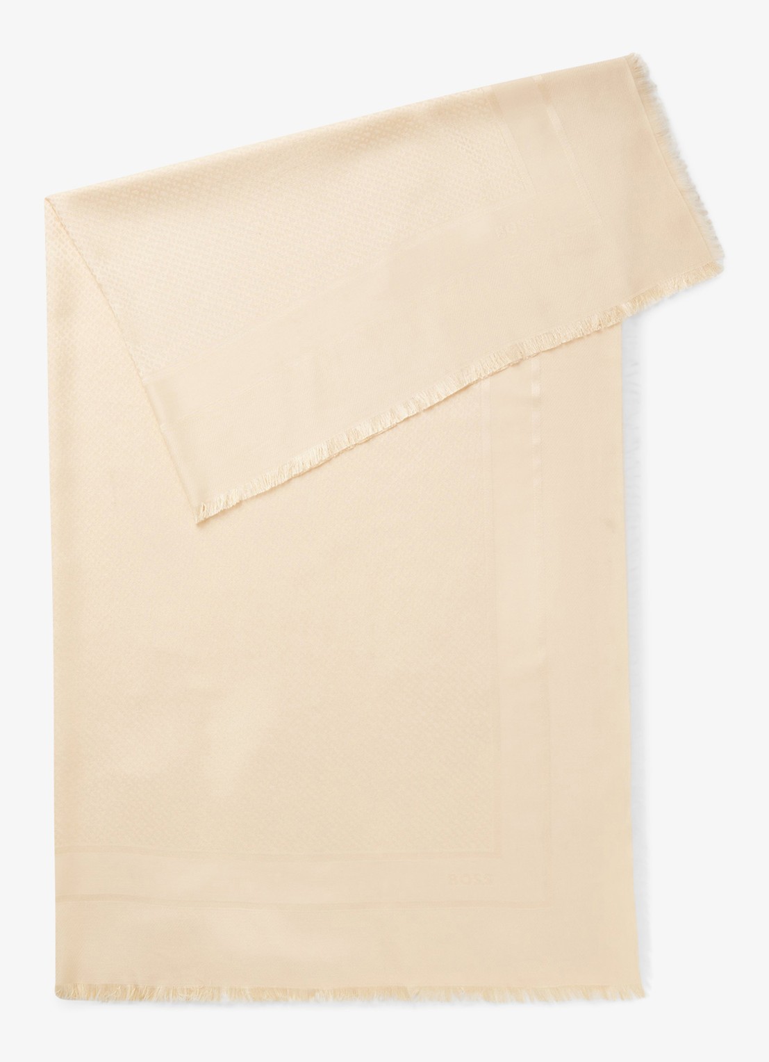 BOSS Zelma sjaal in zijdeblend met logoprint 110 x 110 cm - voorkant light /pastel pink-681 / roze