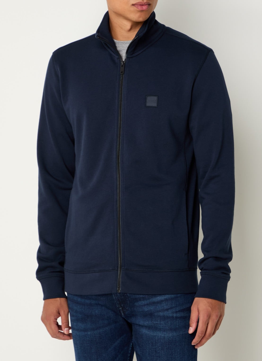 BOSS Zestart sweatvest met logo - detail 2 indigo