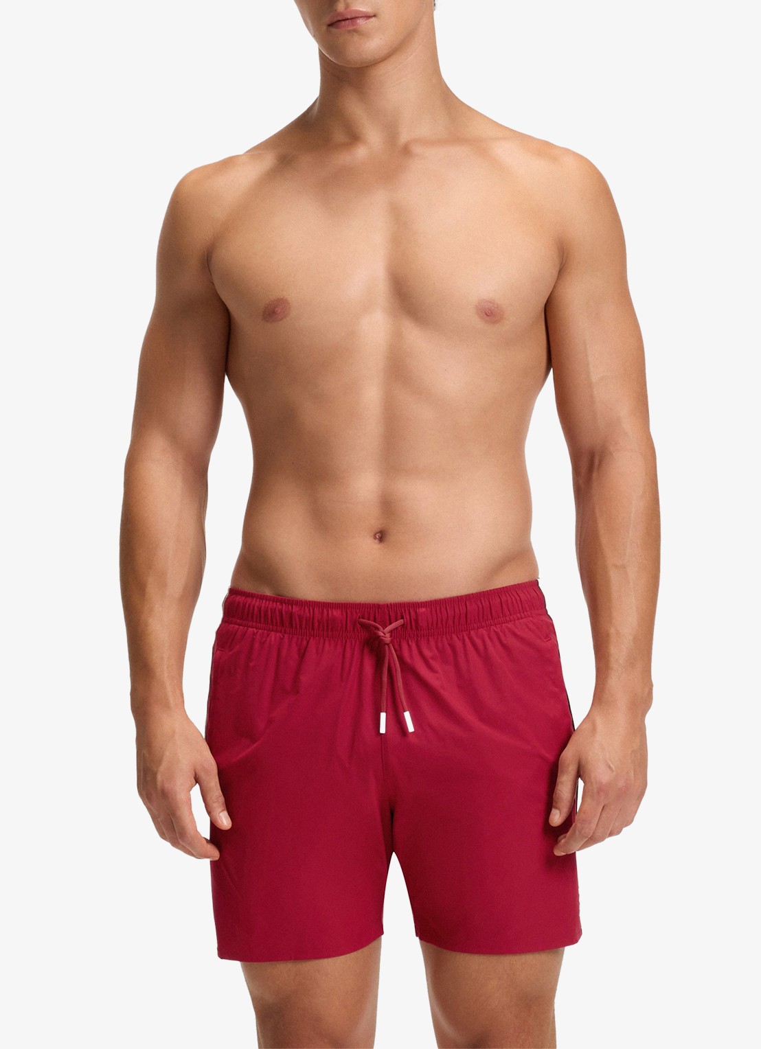 BOSS Zwemshort met kenmerkende streep en logo - detail 2 medium red-614 / rood