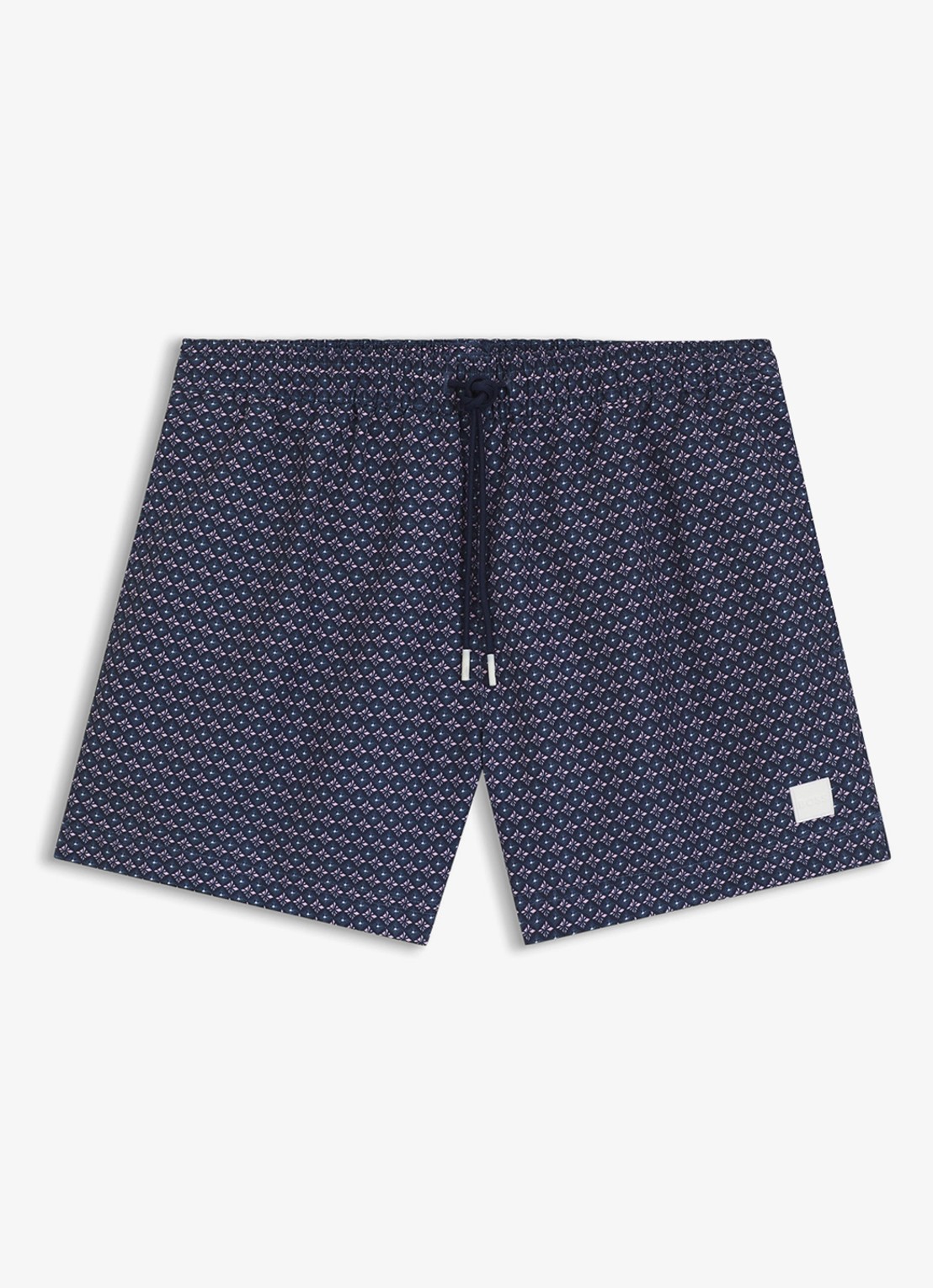 BOSS Zwemshort met microprint en logopatch - voorkant bright pink-672 / roze