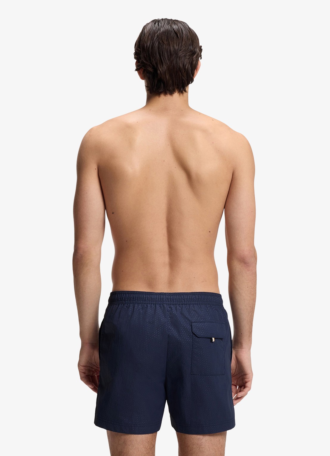 BOSS Zwemshort met steekzakken - achterkant 3 donkerblauw