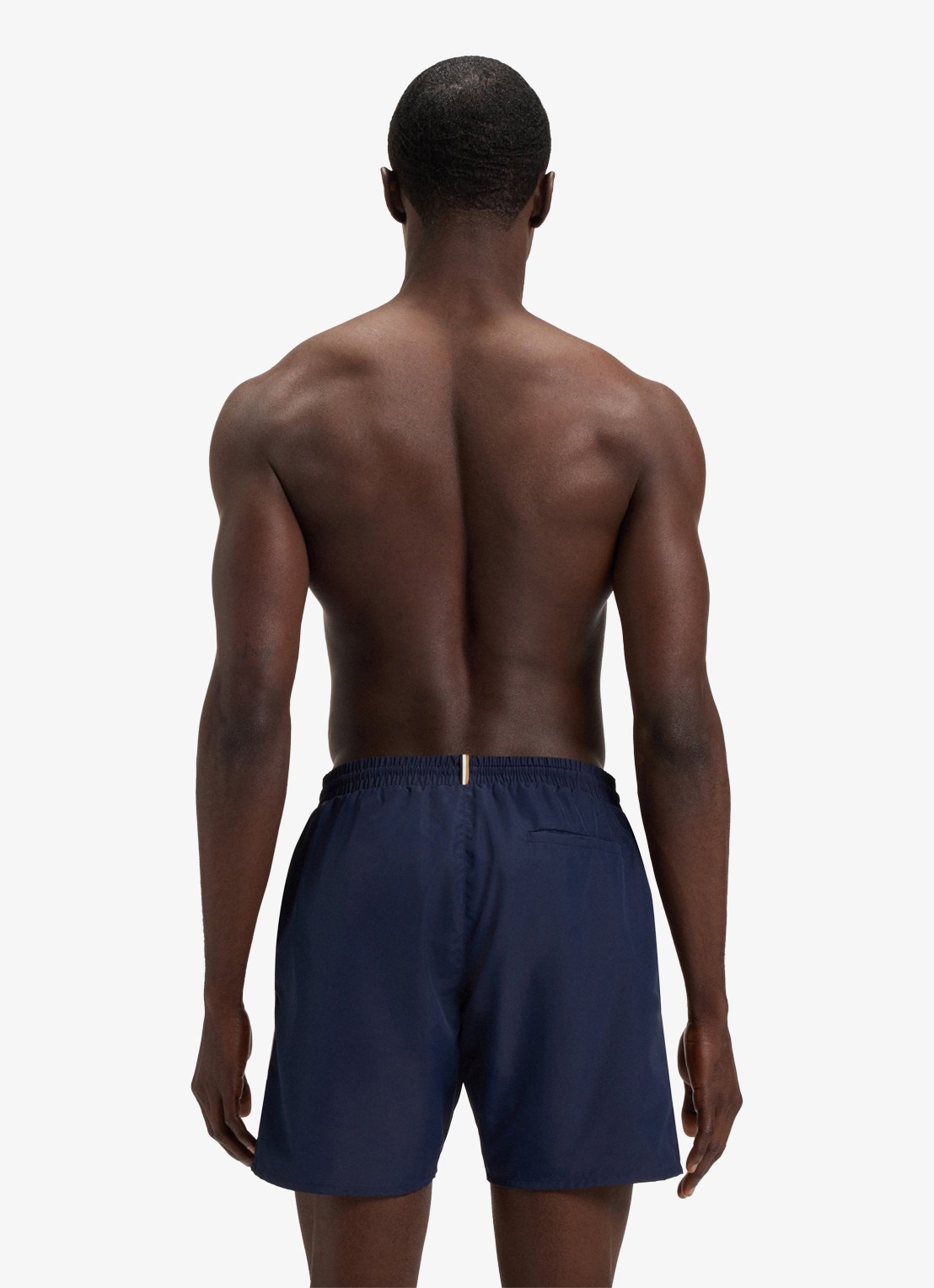 BOSS Zwemshorts met steekzakken en logo - achterkant navy-413 / blauw