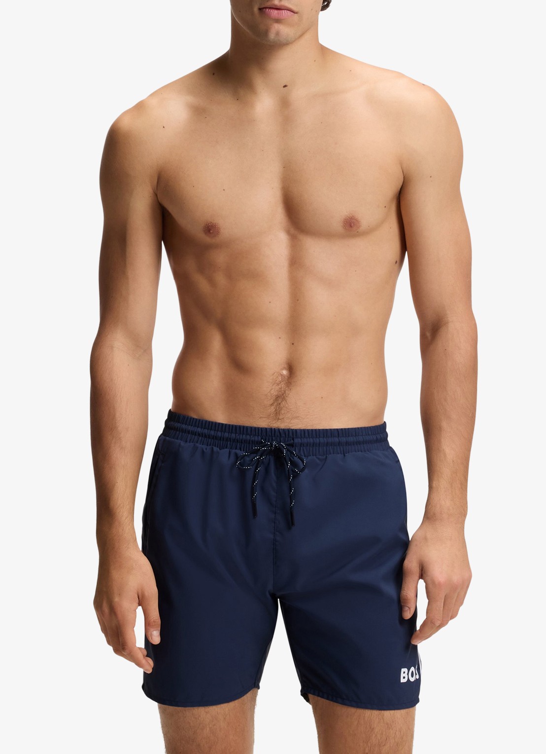 BOSS Zwemshorts met steekzakken en logo - detail 5 navy-413 / blauw