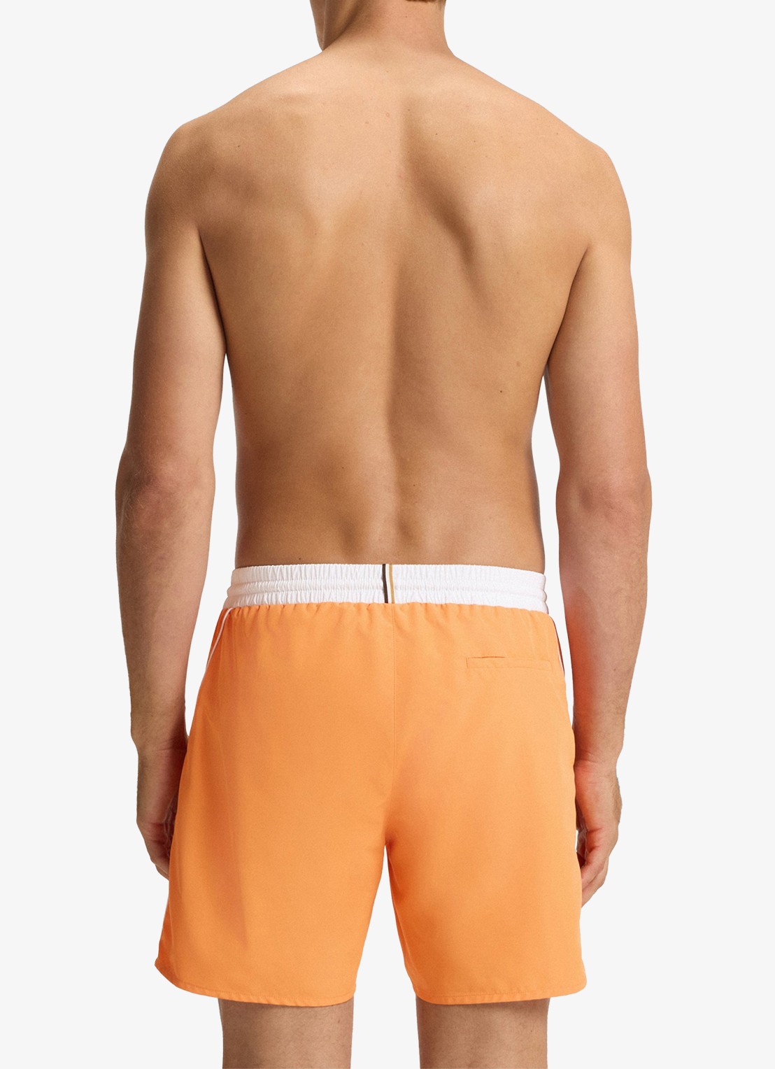 BOSS Zwemshorts met steekzakken en logo - achterkant bright orange-820 / oranje