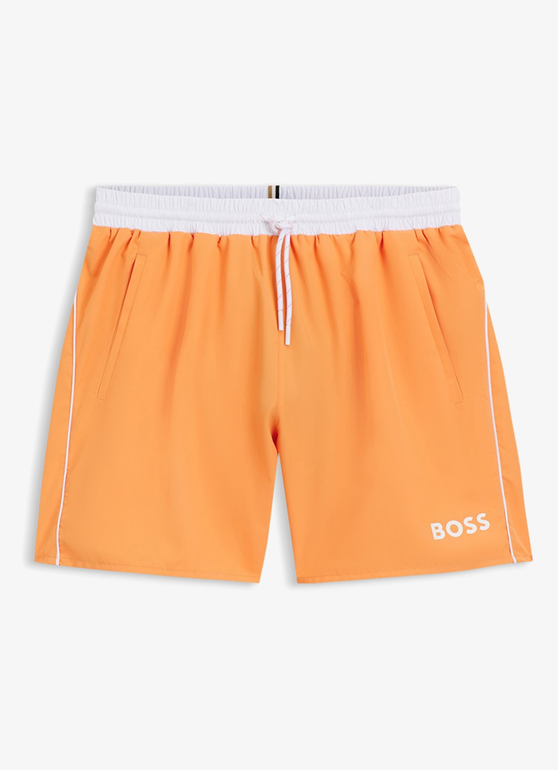BOSS Zwemshorts met steekzakken en logo - voorkant 2 bright orange-820 / oranje