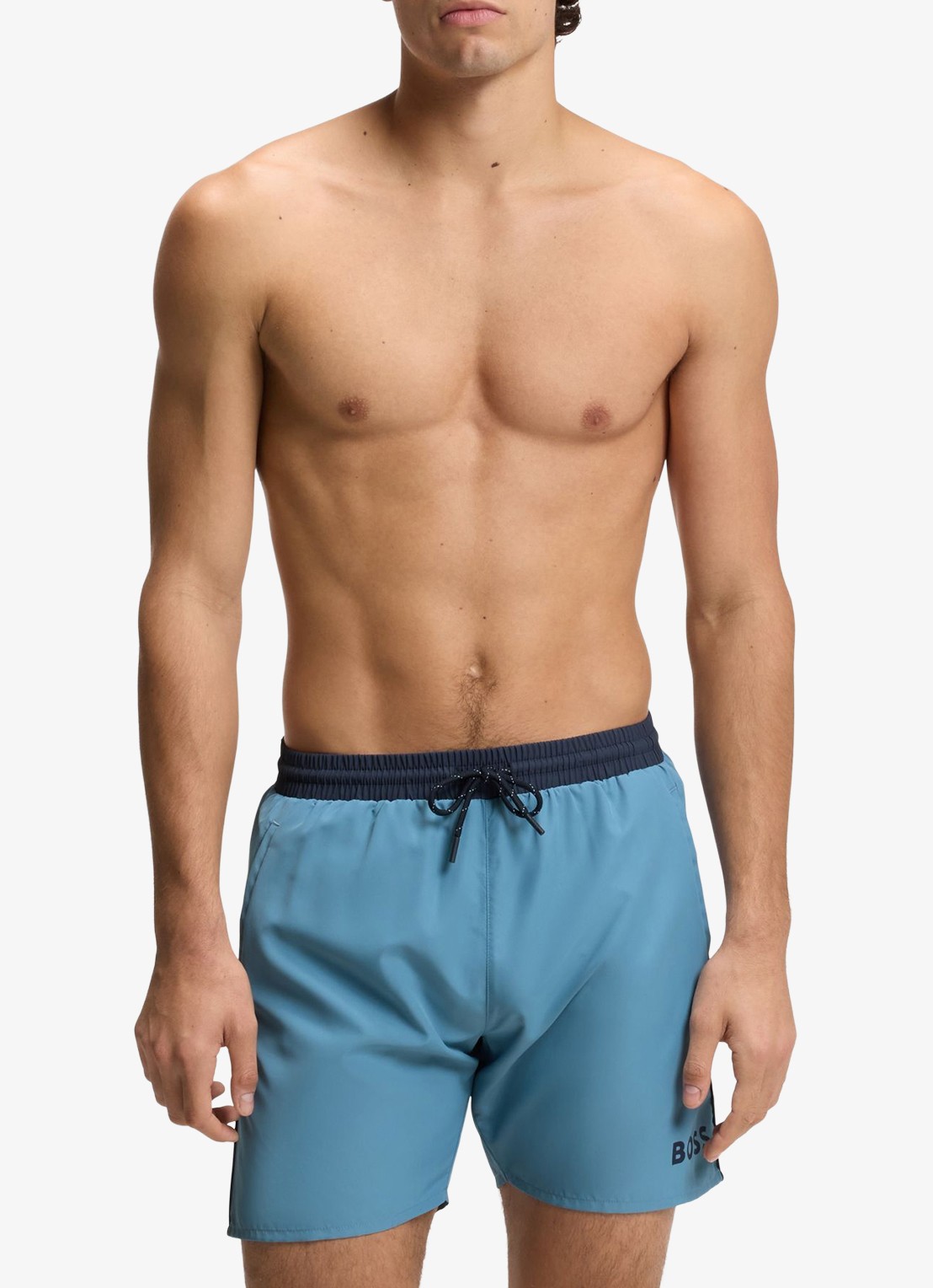 BOSS Zwemshorts met steekzakken en logo - detail 2 turquoise/aqua-445 / blauw