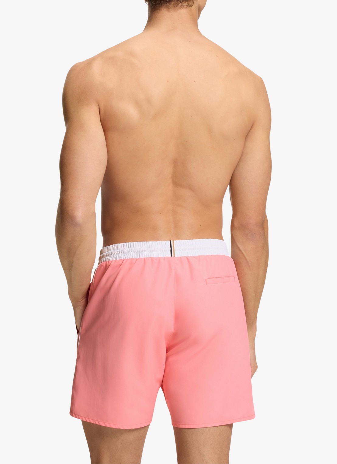 BOSS Zwemshorts met steekzakken en logo - achterkant light/pastel pink-685 / roze