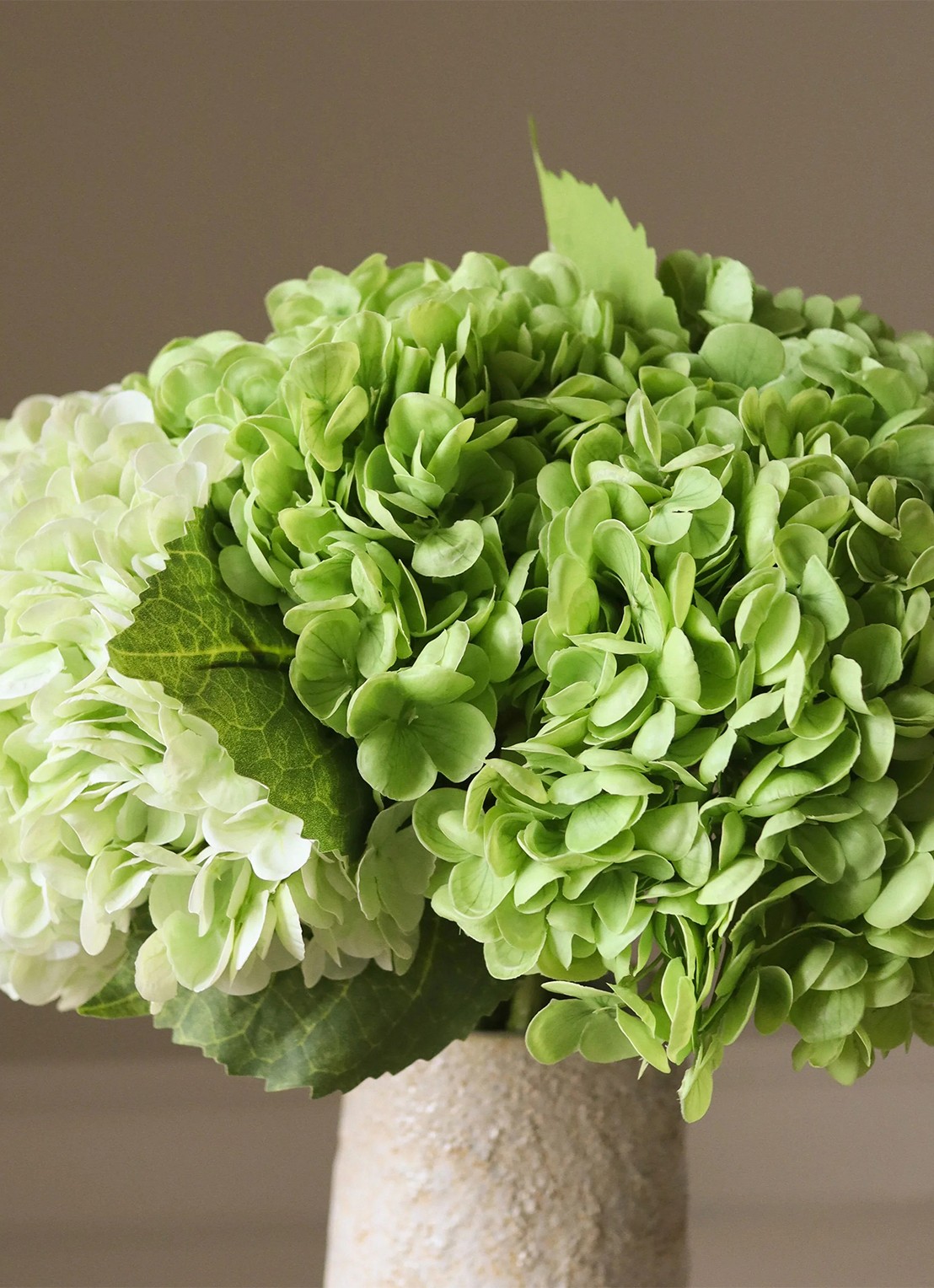 Botané Hydrangea kunstboeket - detail 3 groen