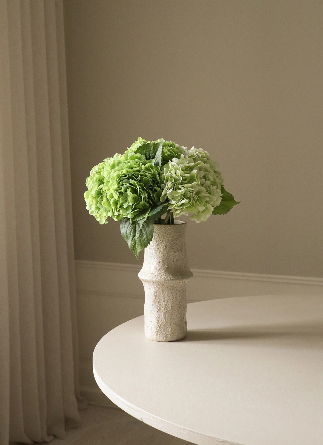 Botané Hydrangea kunstboeket - voorkant 2 groen