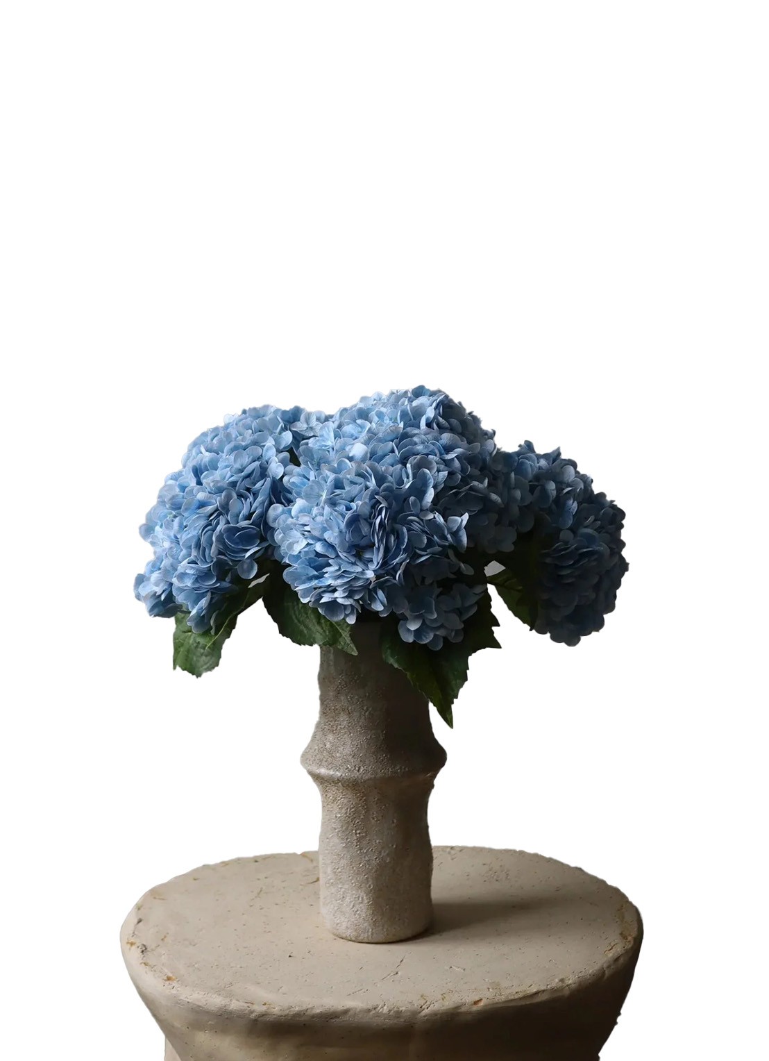 Botané Hydrangea kunstboeket - voorkant blauw