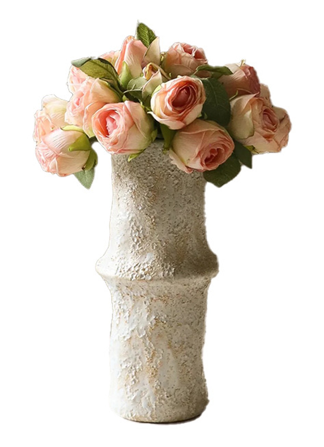 Botané Mini Rose kunstboeket - voorkant 2 lichtroze
