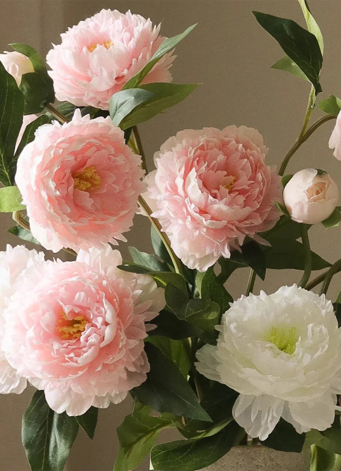 Botané Peony kunstboeket - detail 3 lichtroze