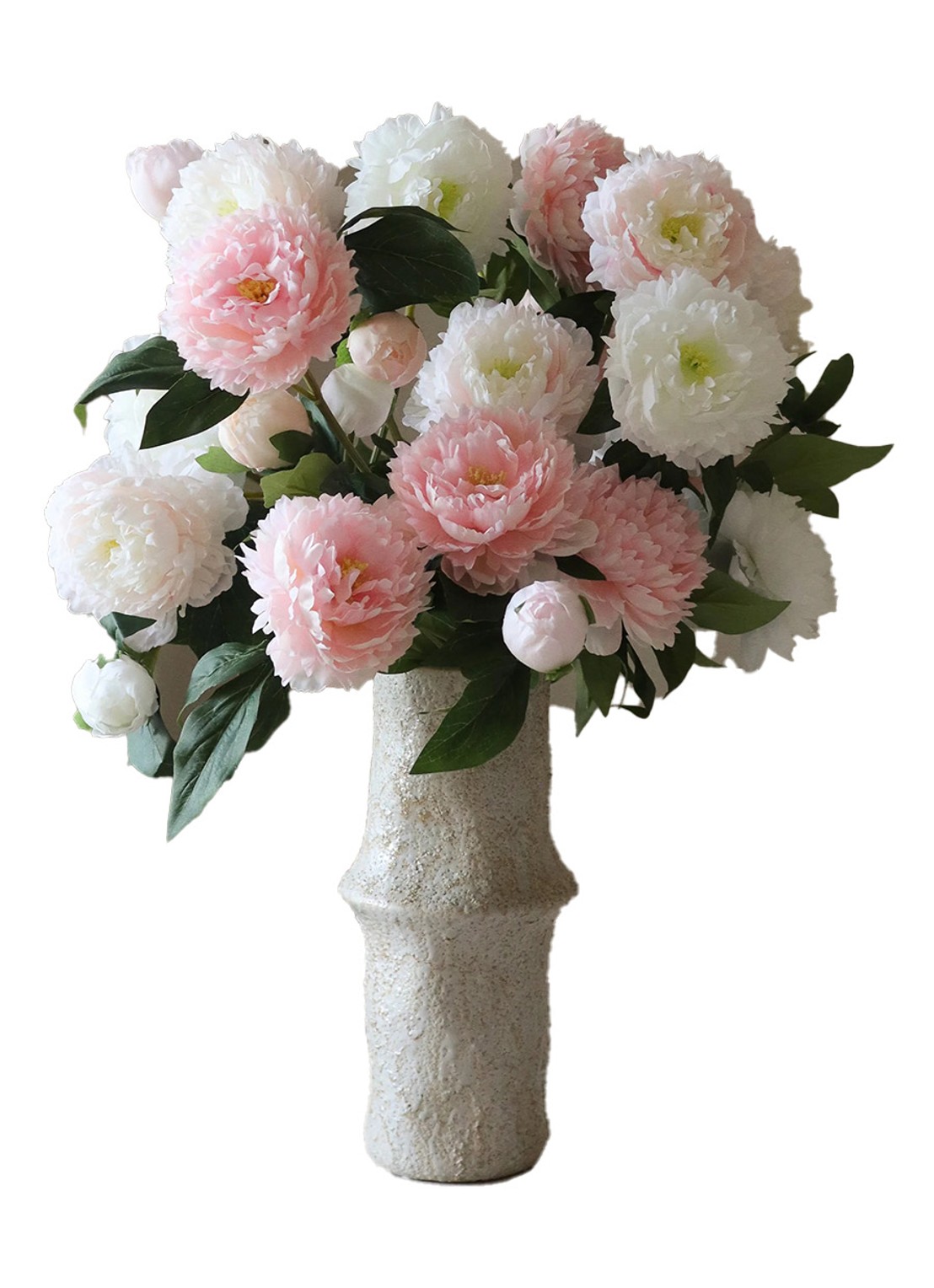 Botané Peony kunstboeket - voorkant lichtroze