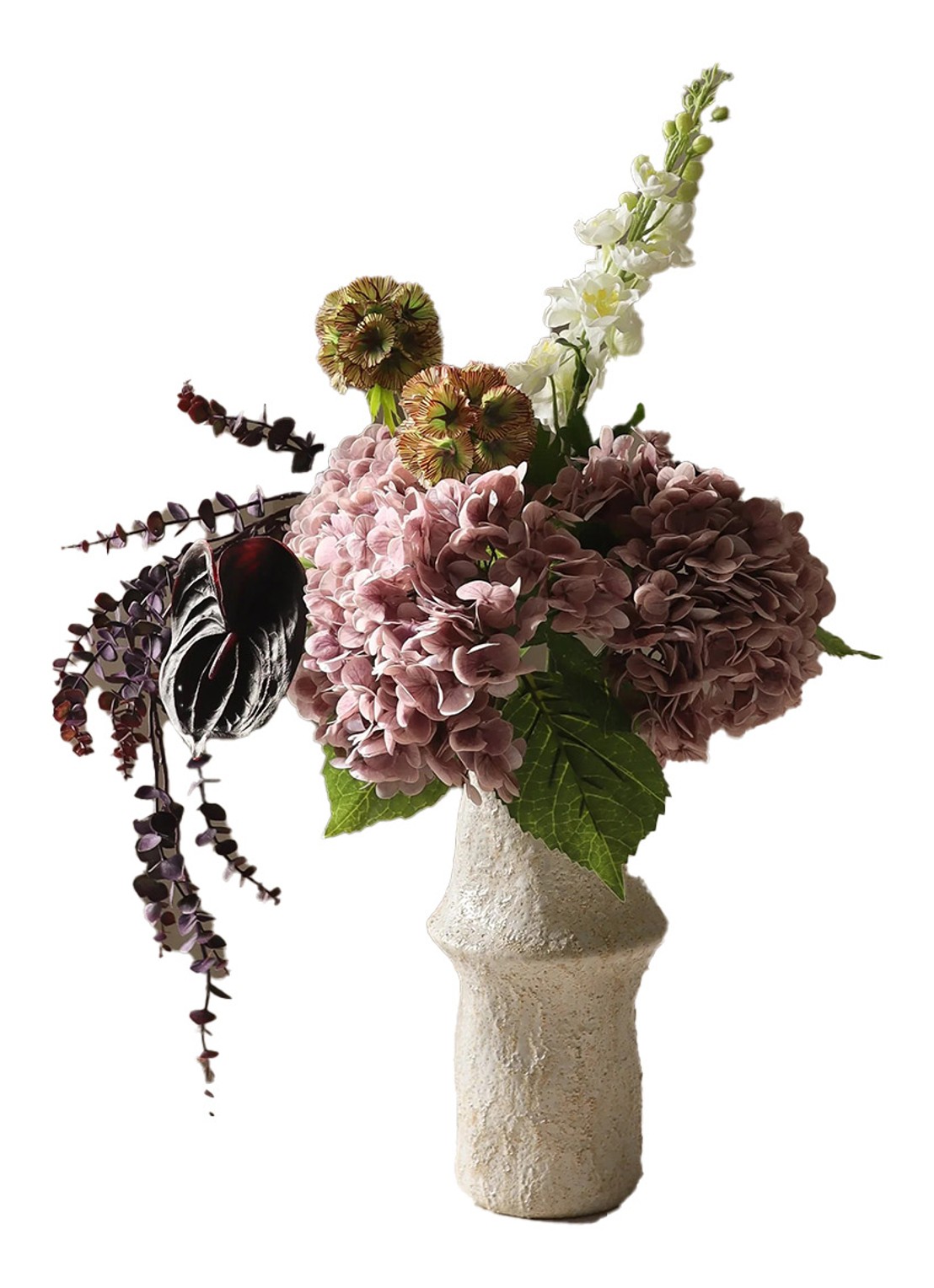 Botané Perfectly Plum kunstboeket - voorkant lichtroze
