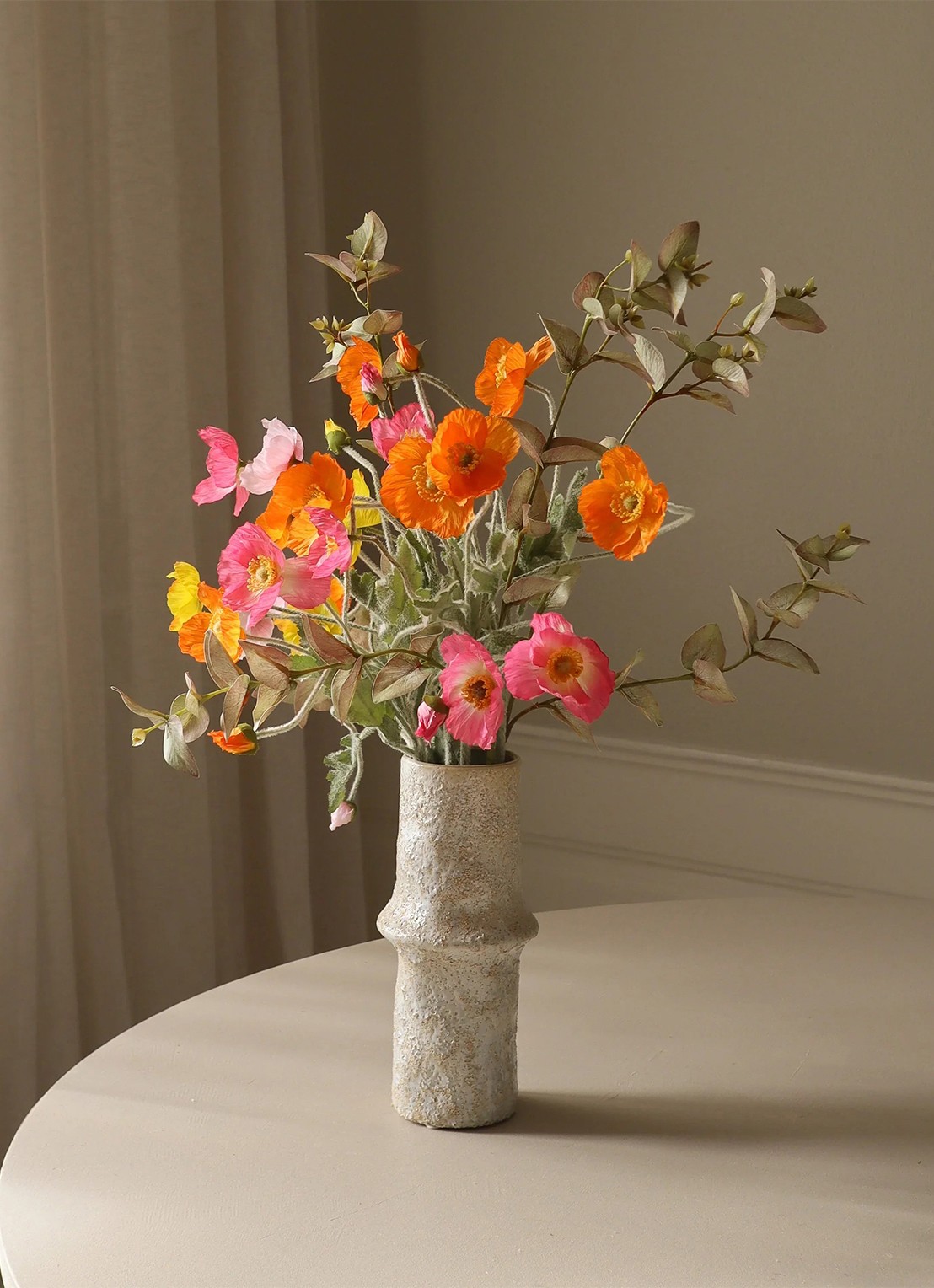 Botané Poppy Spritz kunstboeket - voorkant 3 oranje