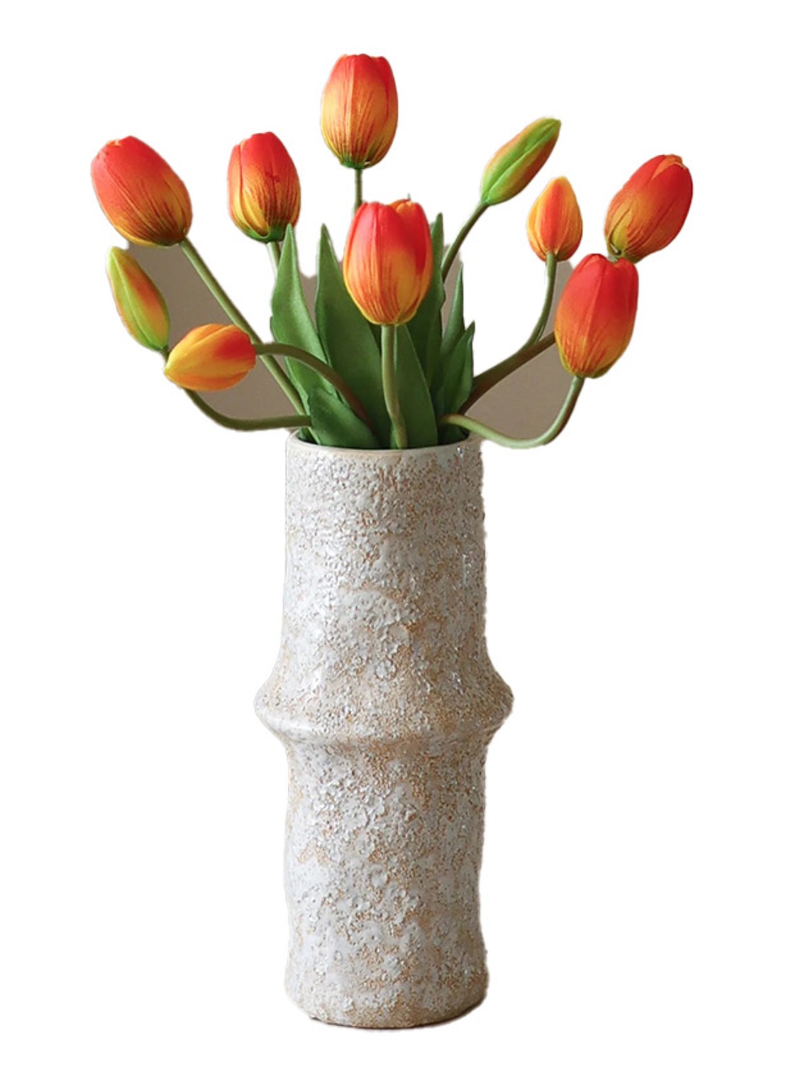 Botané Tulip kunstboeket - voorkant oranje