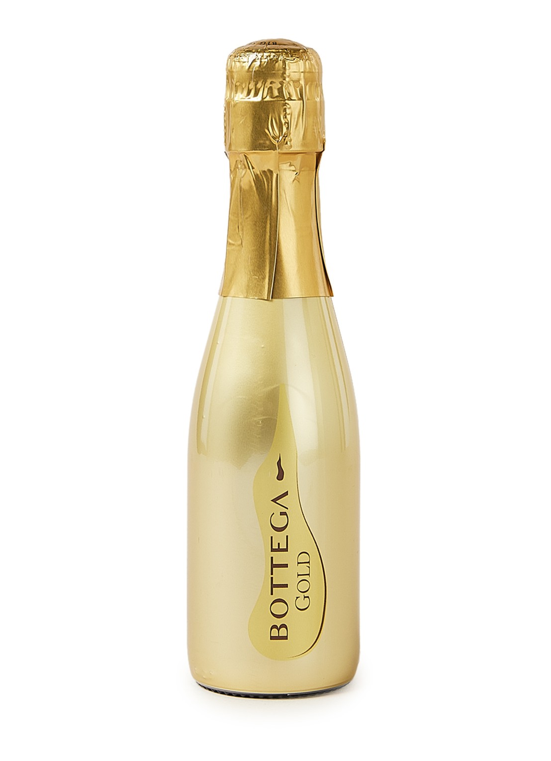 Bottega Gold Prosecco Brut Piccolo mousserende wijn 200 ml    - voorkant goud