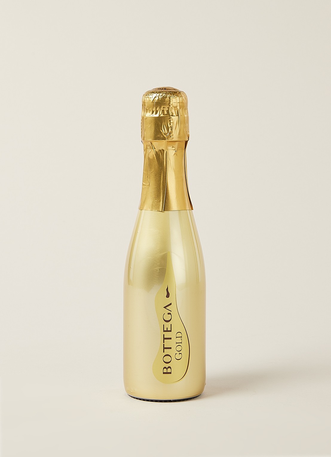 Bottega Gold Prosecco Brut Piccolo mousserende wijn 200 ml    - voorkant 2 goud