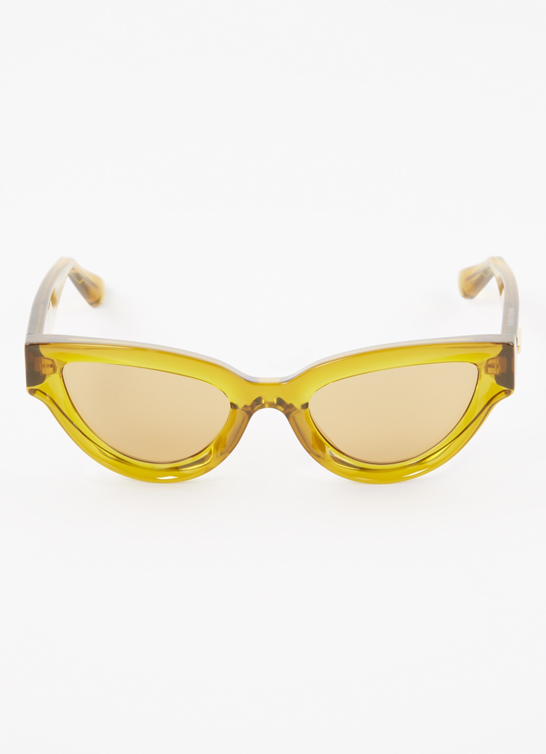 Bottega Veneta Cat Eye zonnebril BV1249S - detail 3 mosterd