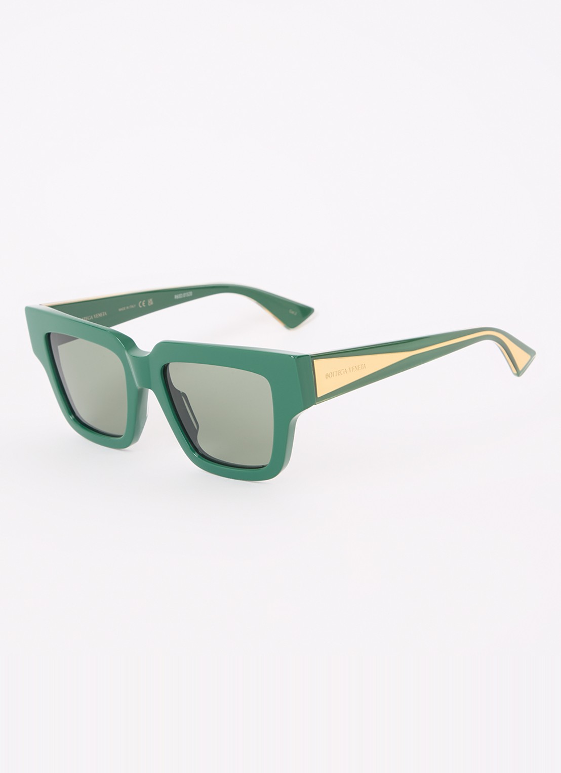 Bottega Veneta Wayfarer zonnebril BV127 - voorkant groen