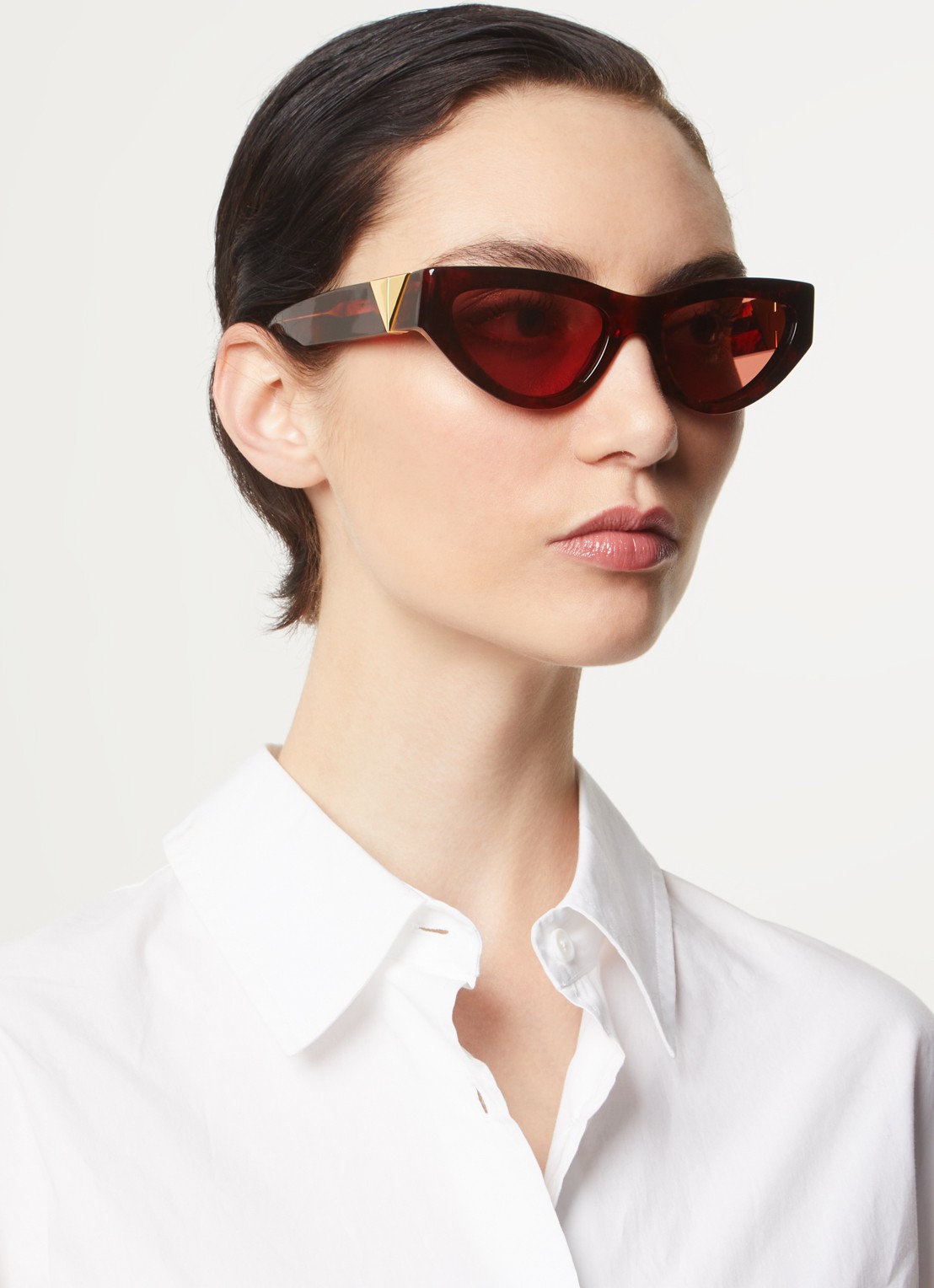 Bottega Veneta Zonnebril BV1176S - voorkant 5 steenrood