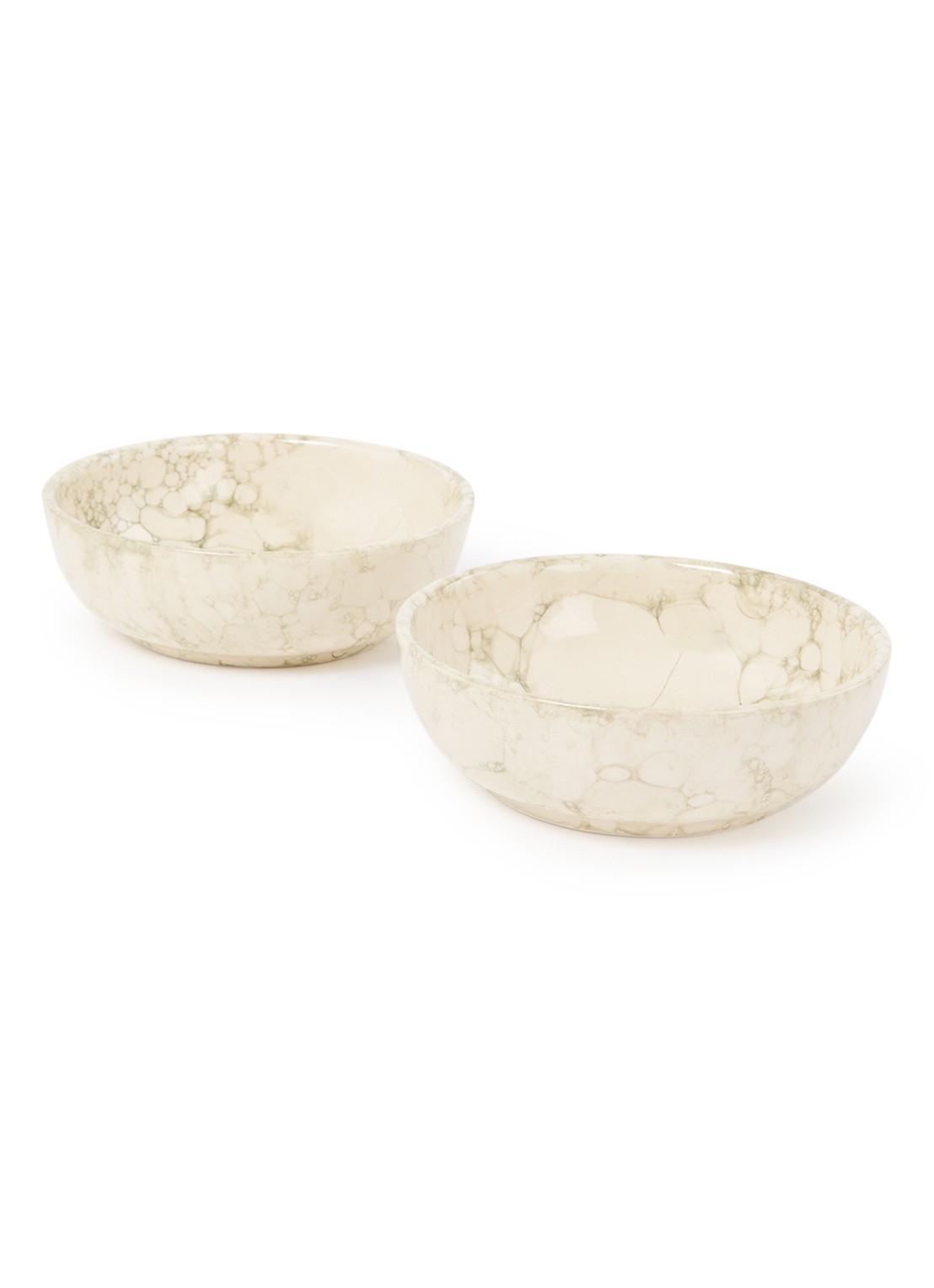 Bowls and Dishes Espuma kom 15 cm set van 2 - voorkant bronsgroen