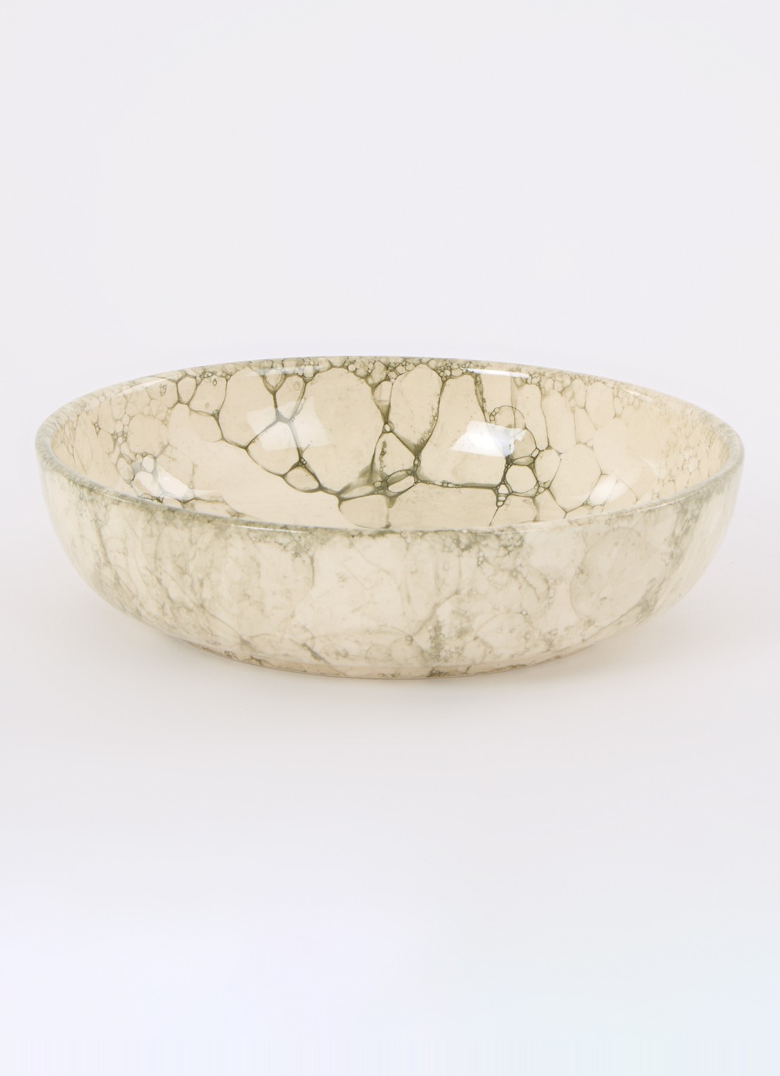 Bowls and Dishes Espuma serveerschaal 23 cm - voorkant 2 bronsgroen