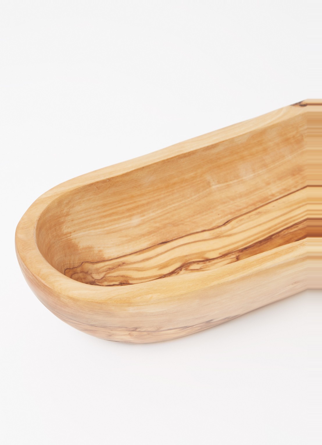 Bowls and Dishes Pure Olive wood broodmand 40 x 6 cm - voorkant 2 lichtbruin
