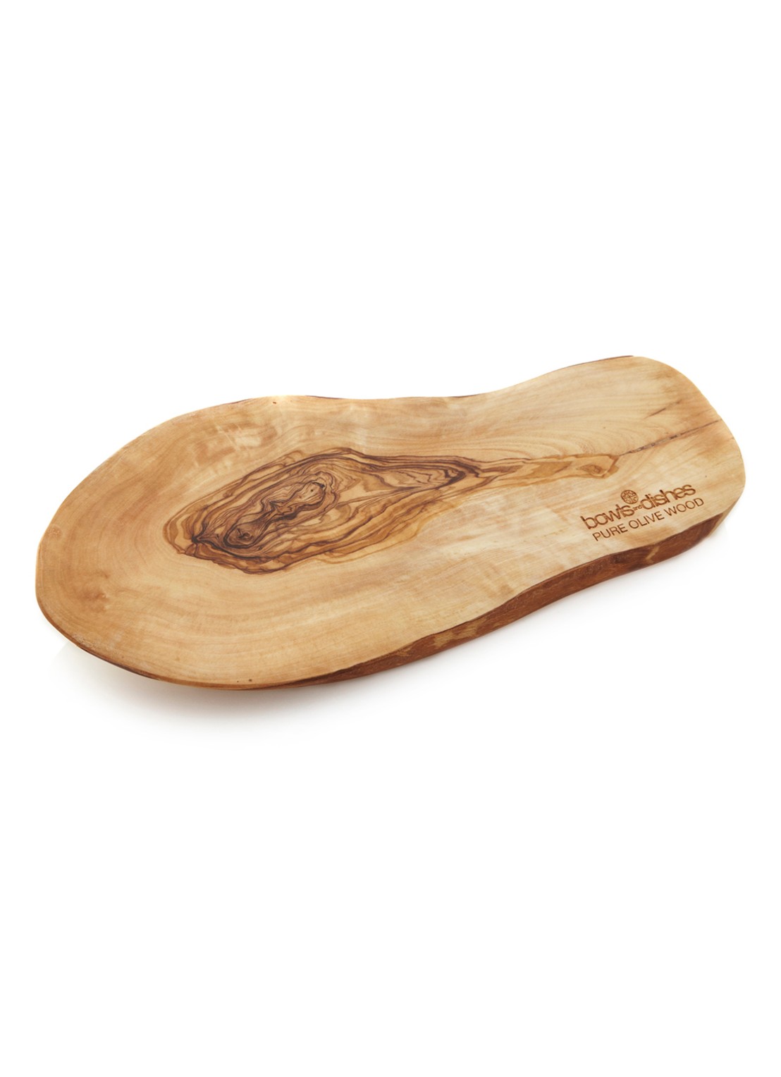 Bowls and Dishes Tapasplank van olijfhout 32 x 14 cm - voorkant camel