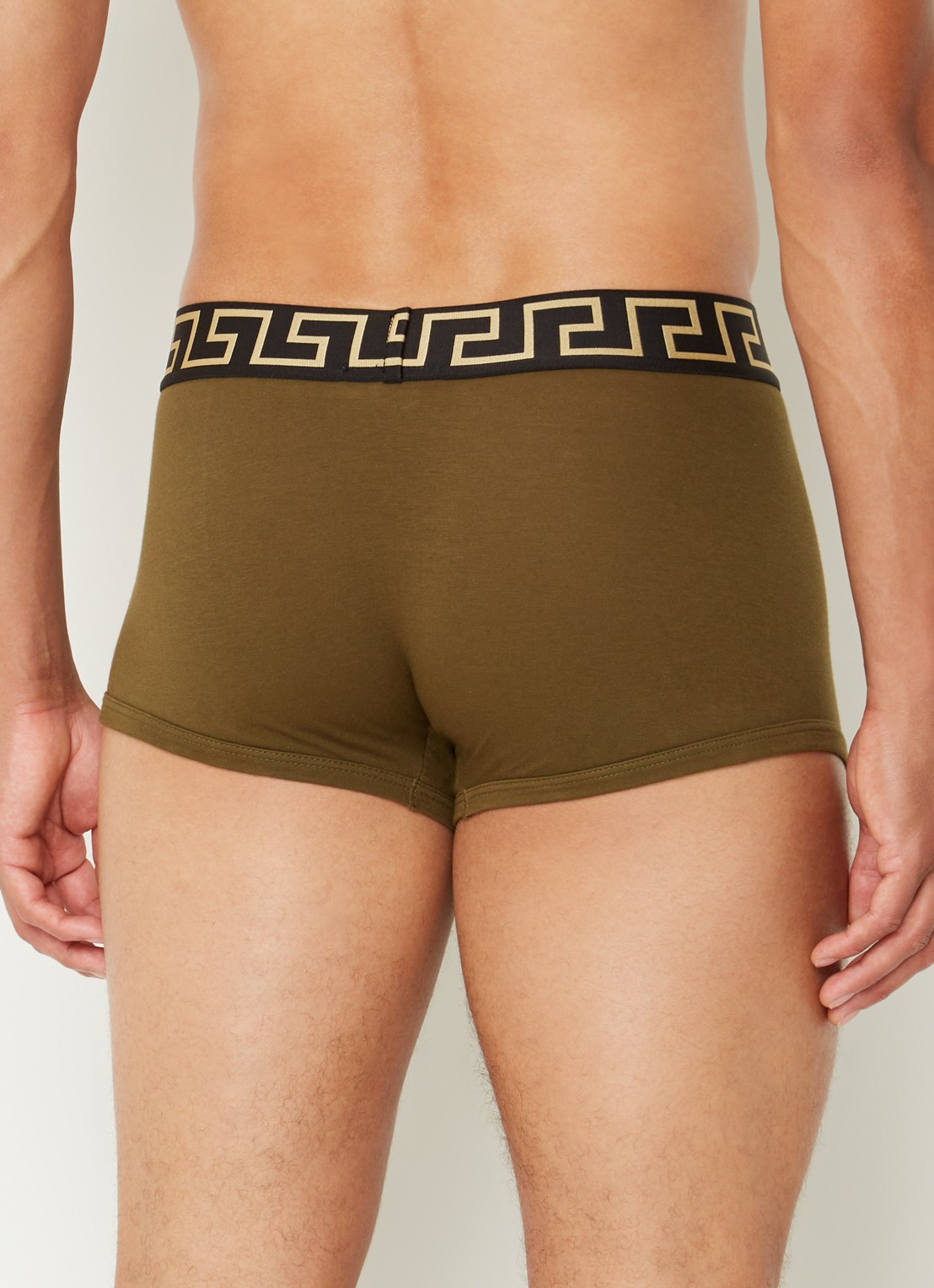 Boxershort met logoband - achterkant 3 bronsgroen