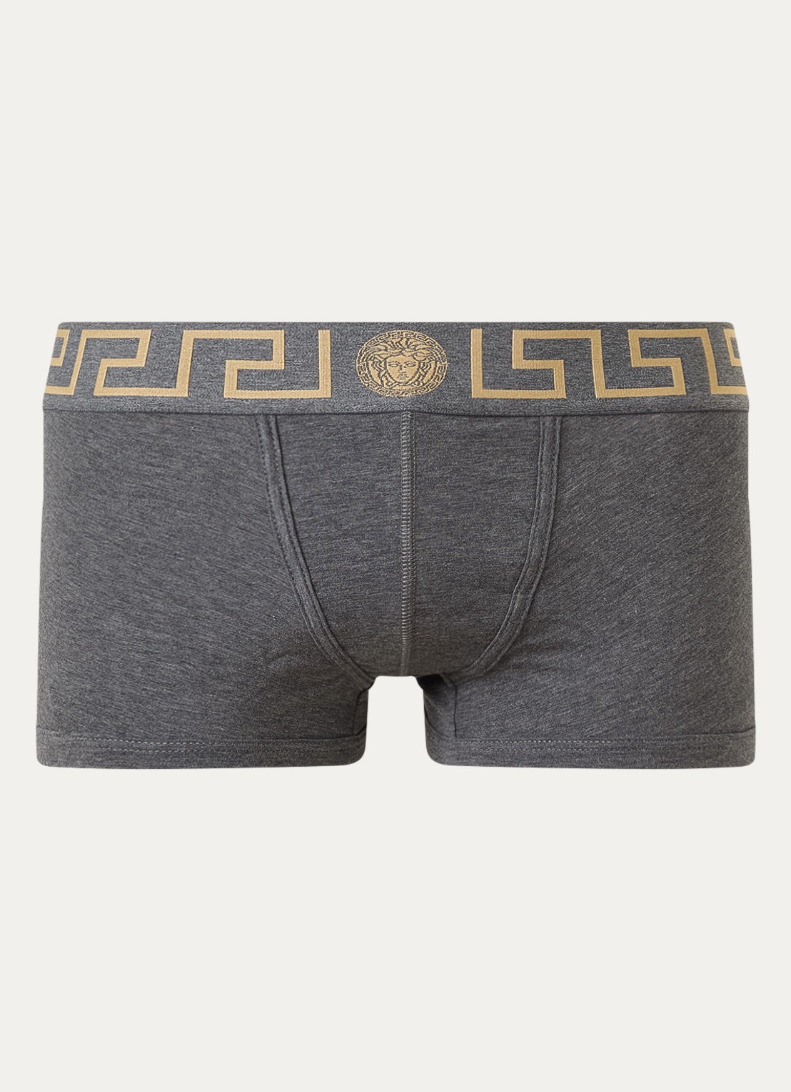 Boxershort met logoband - voorkant 2 grijsmele