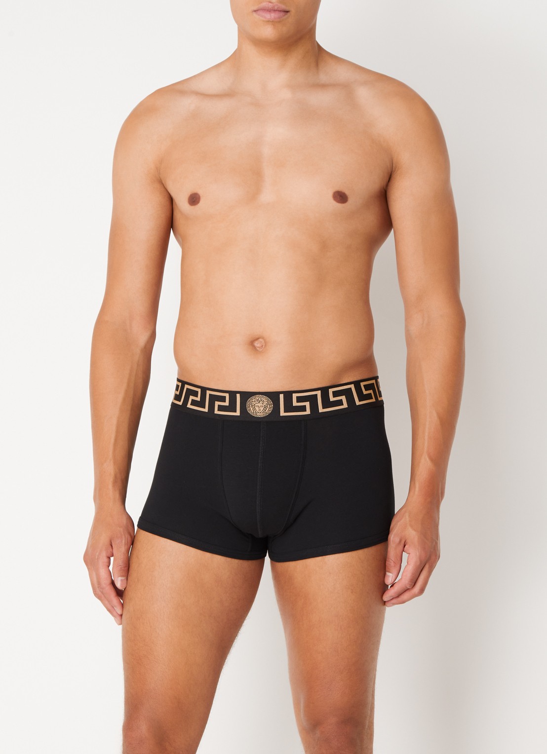 Boxershorts met logoband in 2-pack - voorkant 2 zwart