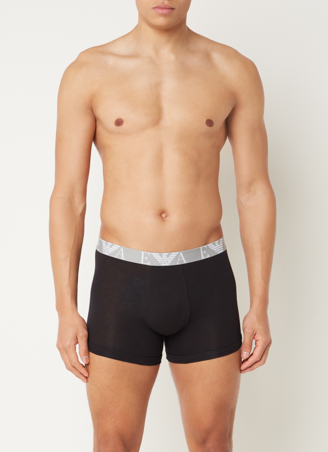 Boxershorts met logoband in 3-pack - voorkant 3 zwart
