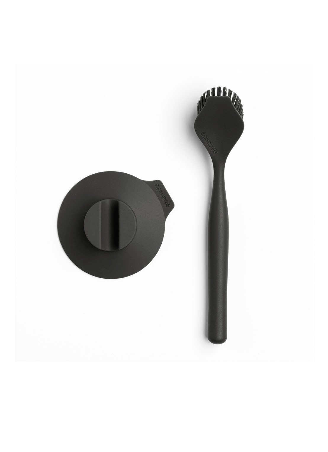 Brabantia Afwasborstel met zuignaphouder - voorkant 2 donkergrijs