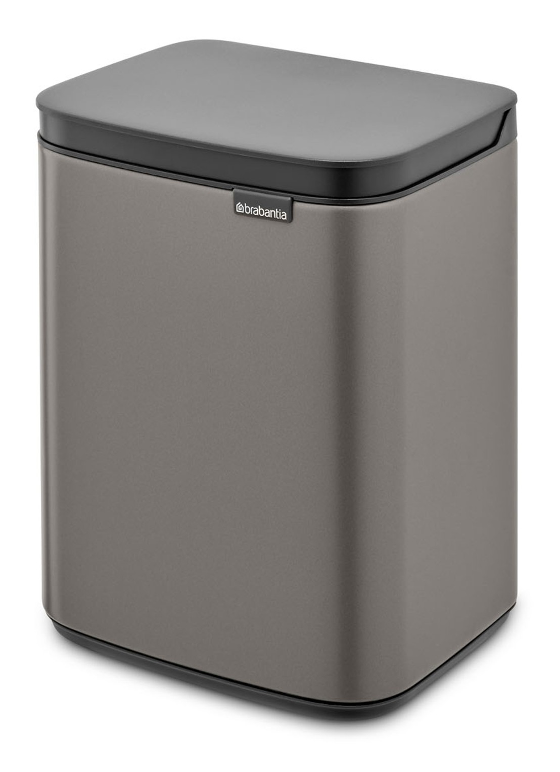 Brabantia Bo afvalemmer 4 liter met kunststof binnenemmer - voorkant 5 zilver