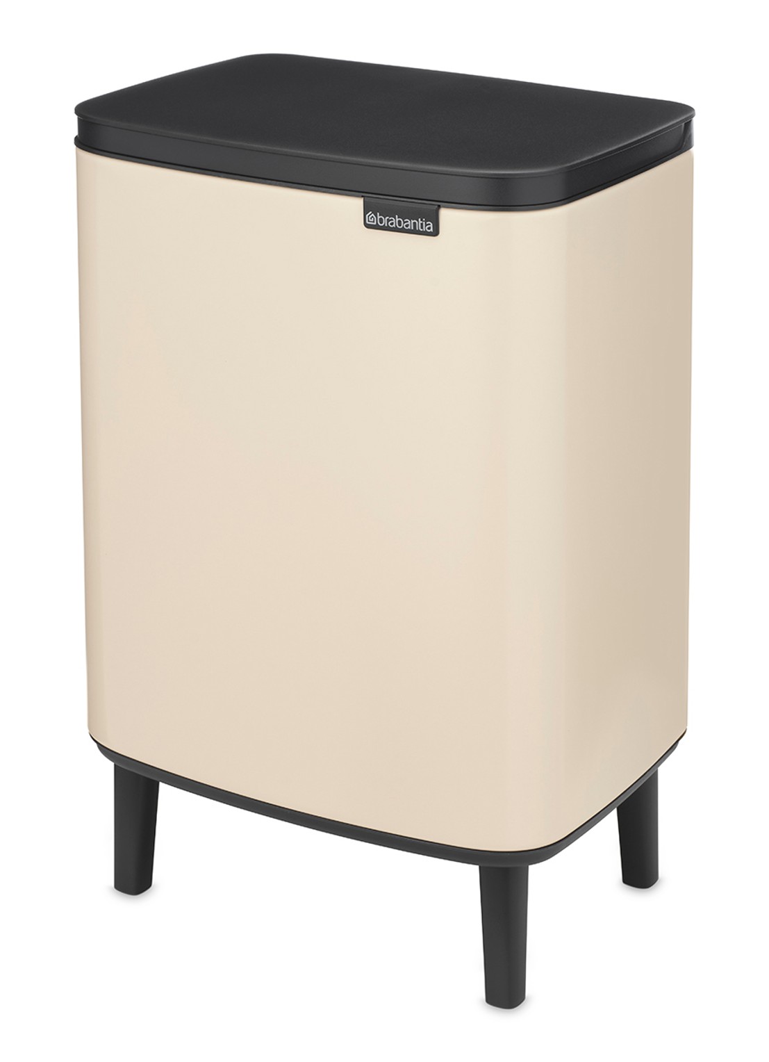 Brabantia Bo Hi prullenbak 12 liter - voorkant 3 beige