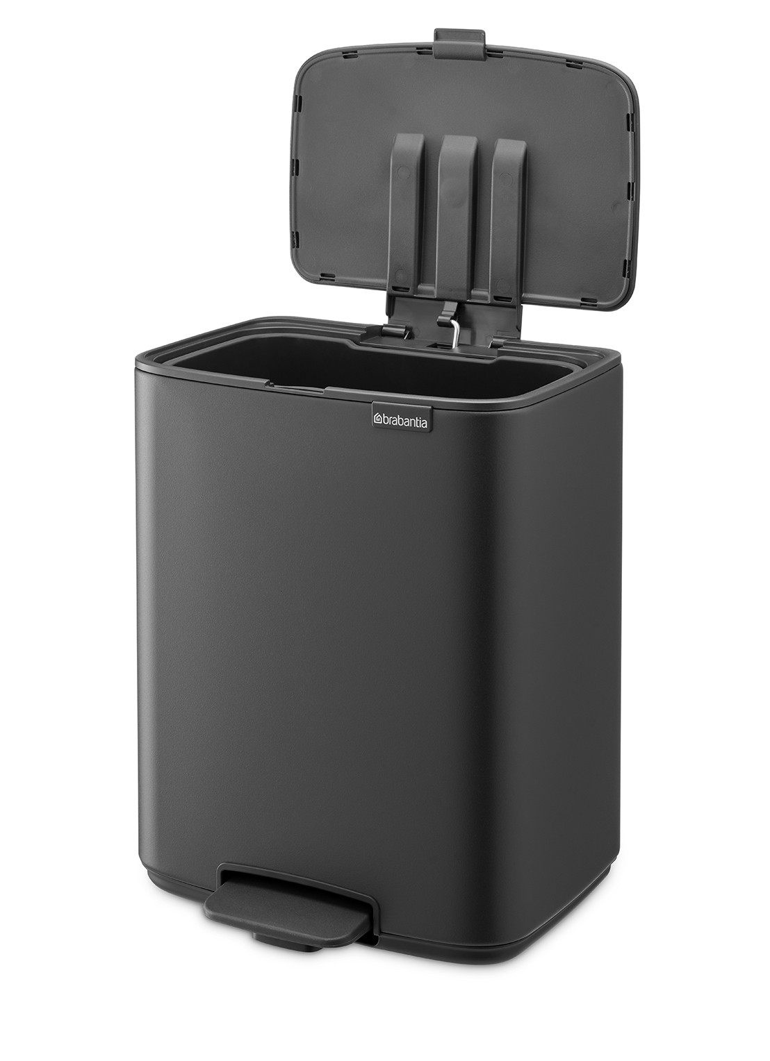 Brabantia Bo pedaalemmer 12 liter - achterkant grijs