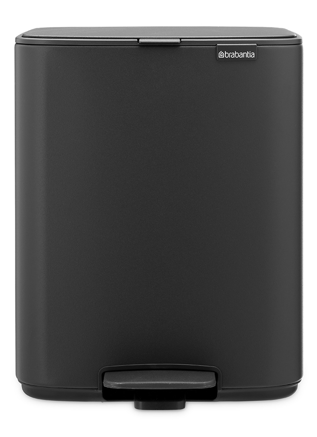 Brabantia Bo pedaalemmer 12 liter - voorkant 8 grijs